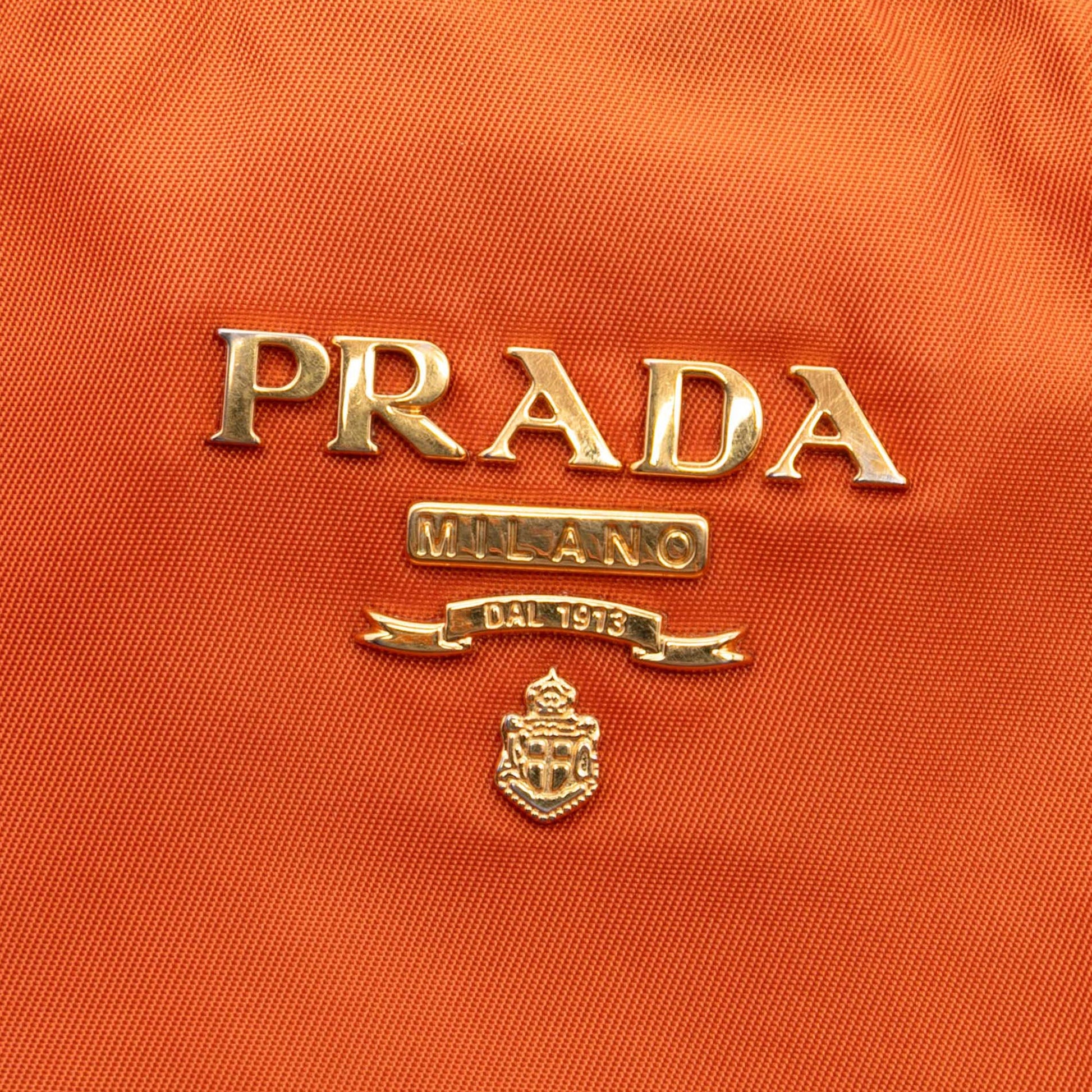 Prada Saffiano Trimmed Tessuto Tote