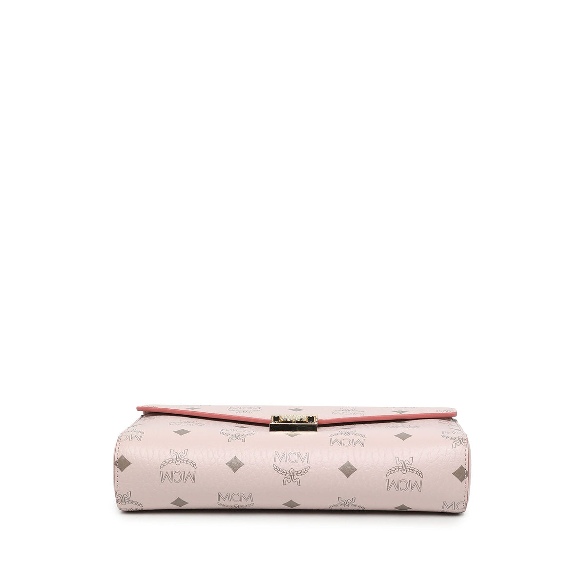 MCM Visetos Coated Canvas Millie Flap Crossbody — Pink