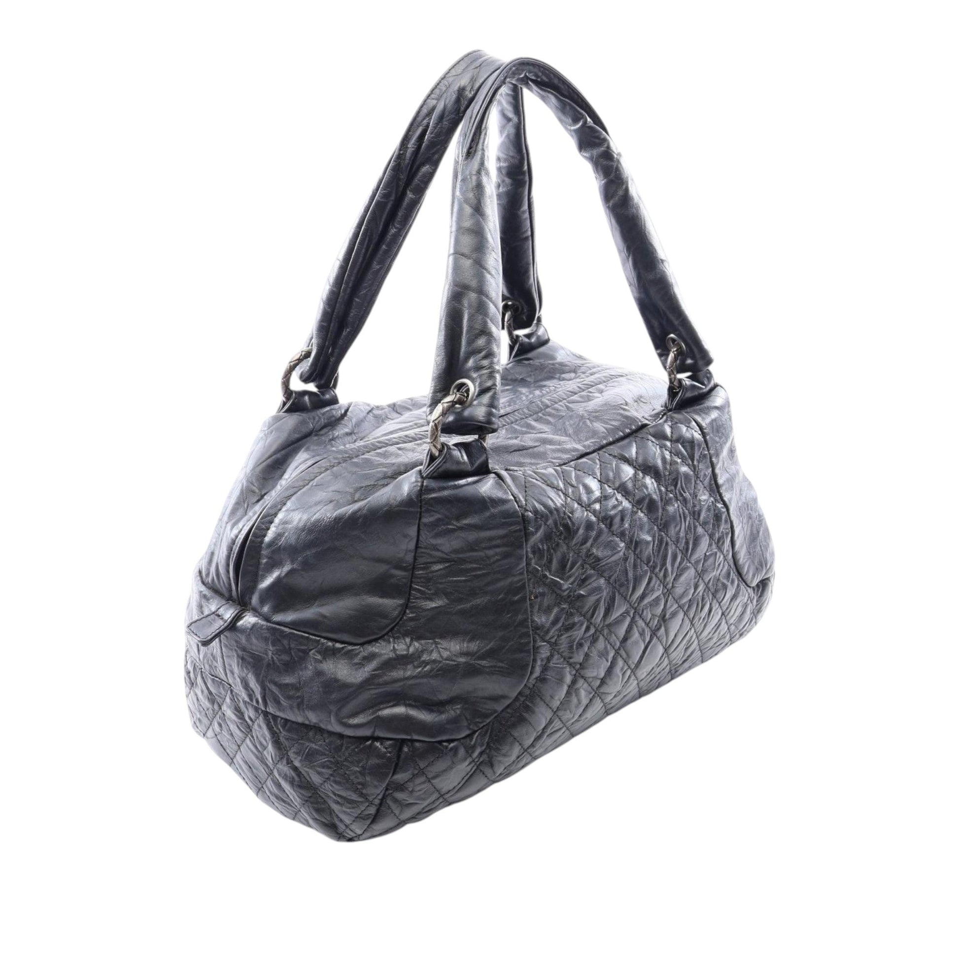 Chanel CC Quilted Aged Calfskin Coco Rider Bowling Bag