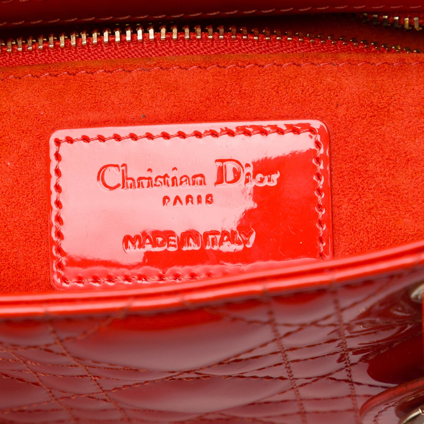 Dior Mini Patent Cannage Lady Dior