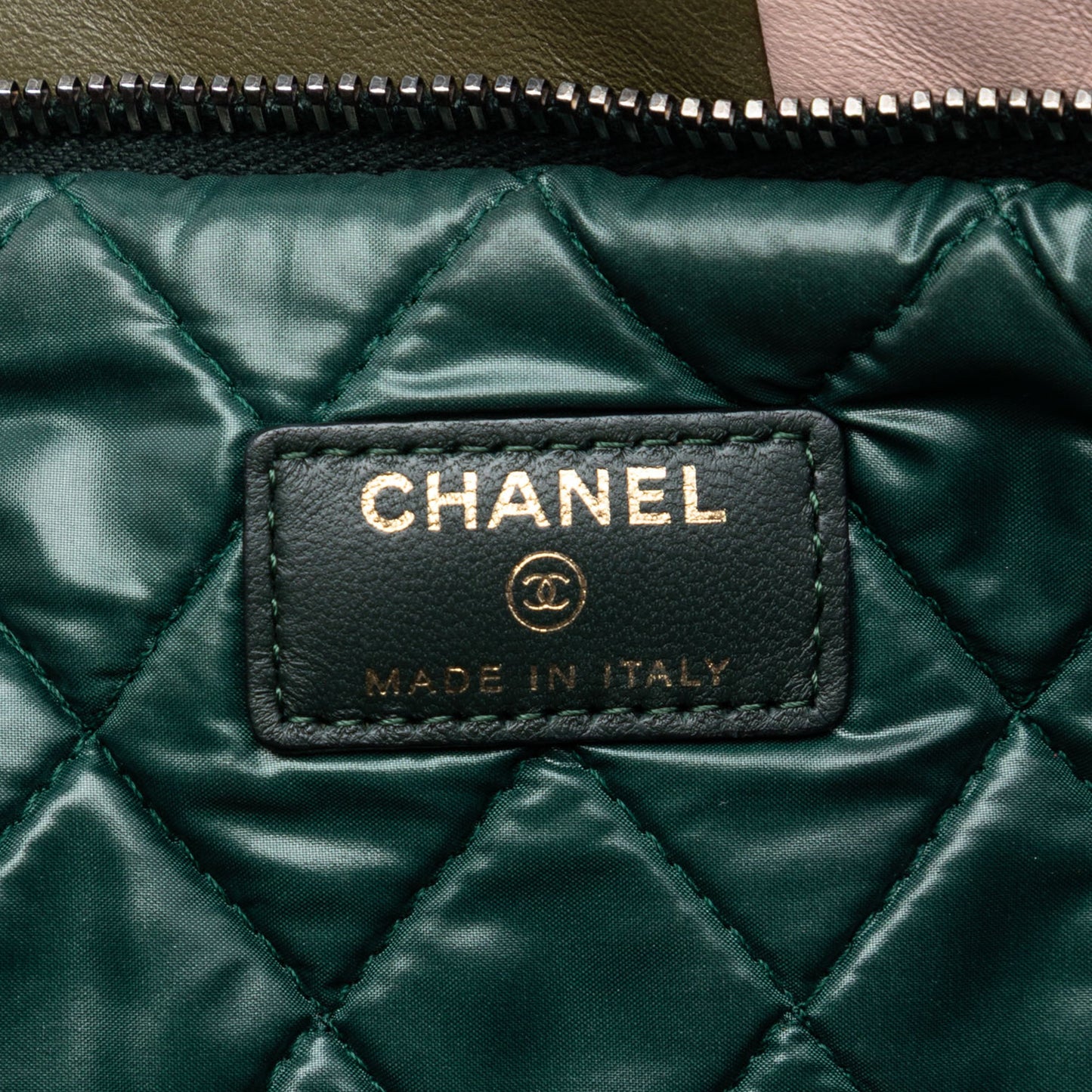 Chanel Large Lambskin Colorblock Patchwork O Case