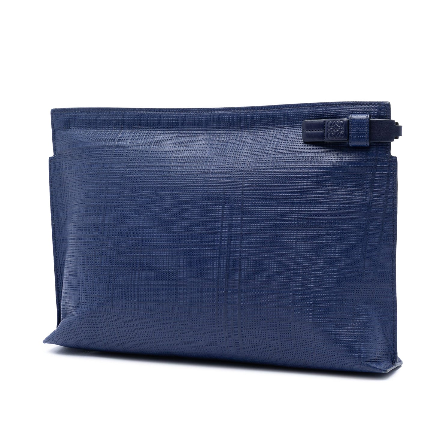 LOEWE Large Linen Embossed Calfskin Anagram T Pouch