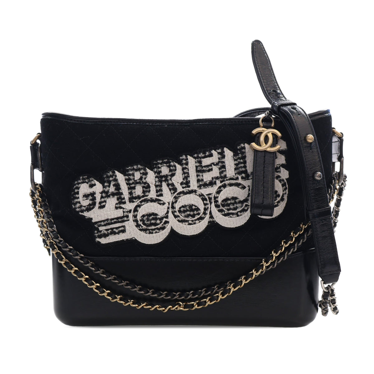 Chanel Medium Wool Coco Embroidered Gabrielle Hobo