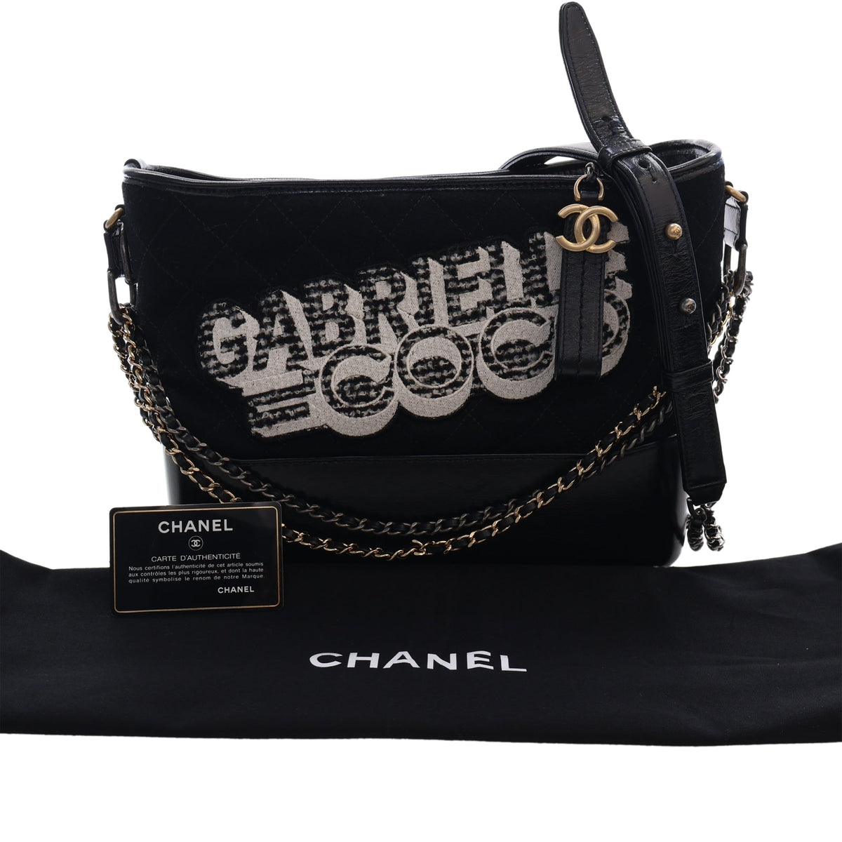 Chanel Medium Wool Coco Embroidered Gabrielle Hobo