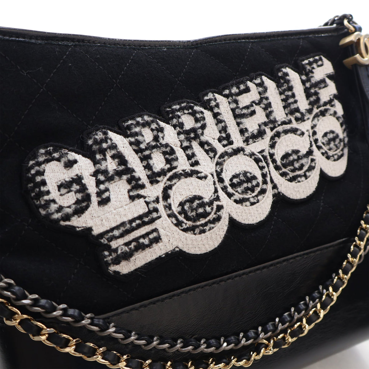 Chanel Medium Wool Coco Embroidered Gabrielle Hobo
