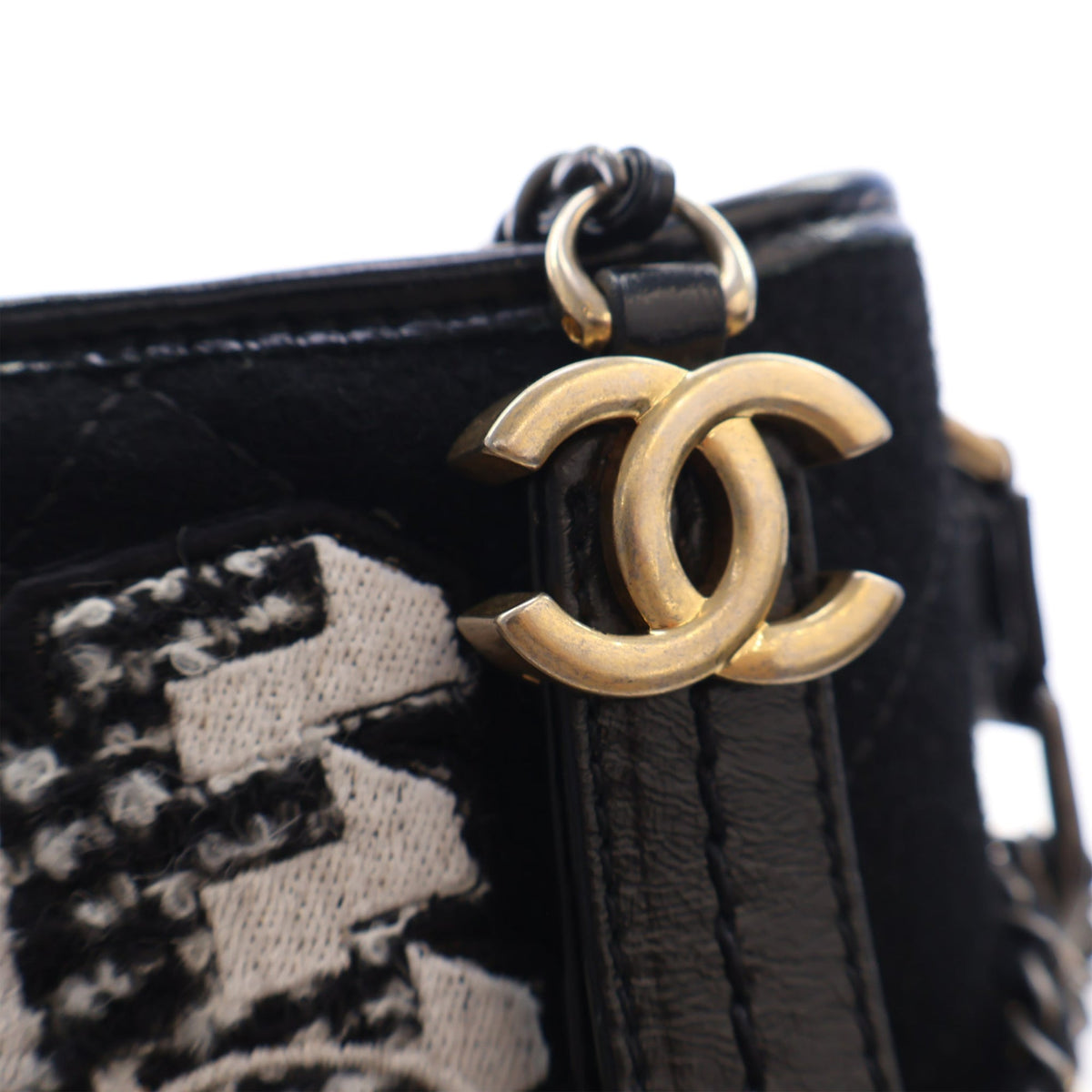 Chanel Medium Wool Coco Embroidered Gabrielle Hobo