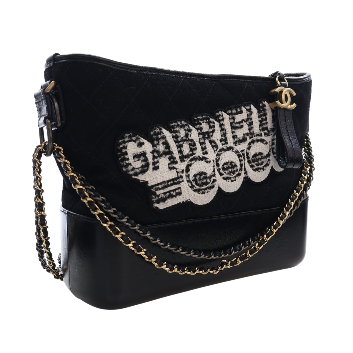 Chanel Medium Wool Coco Embroidered Gabrielle Hobo