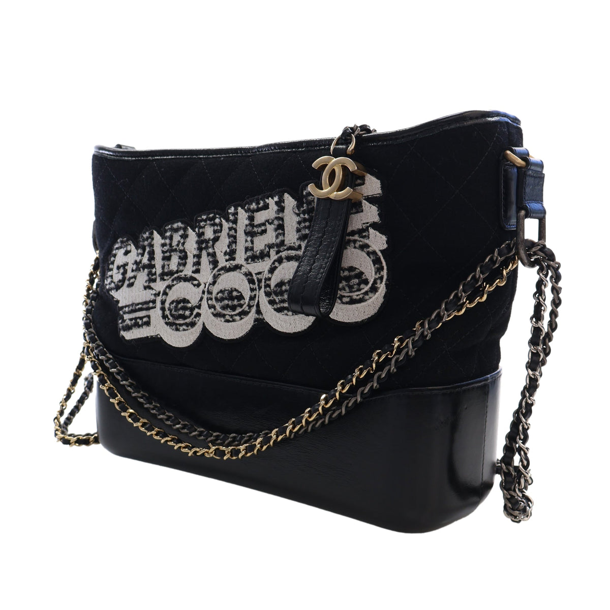 Chanel Medium Wool Coco Embroidered Gabrielle Hobo