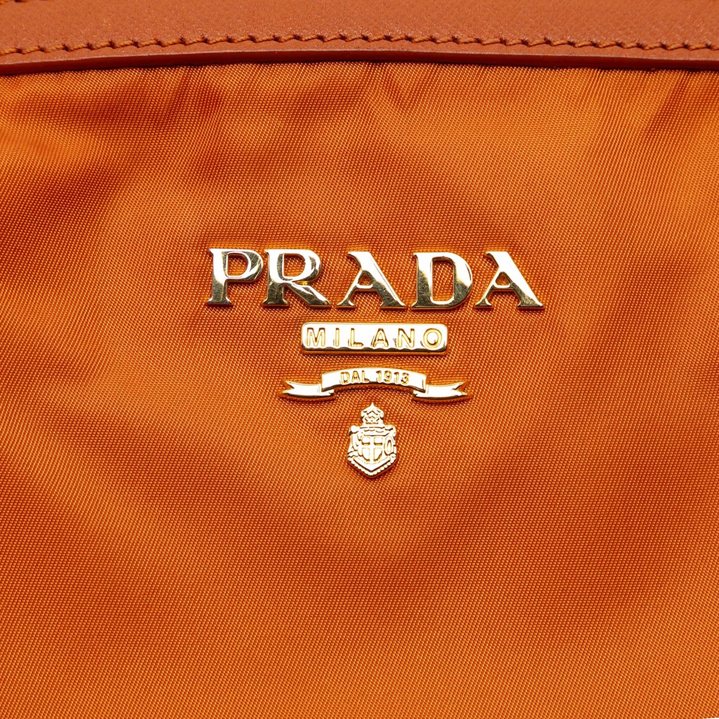 Prada Saffiano Trimmed Tessuto Satchel