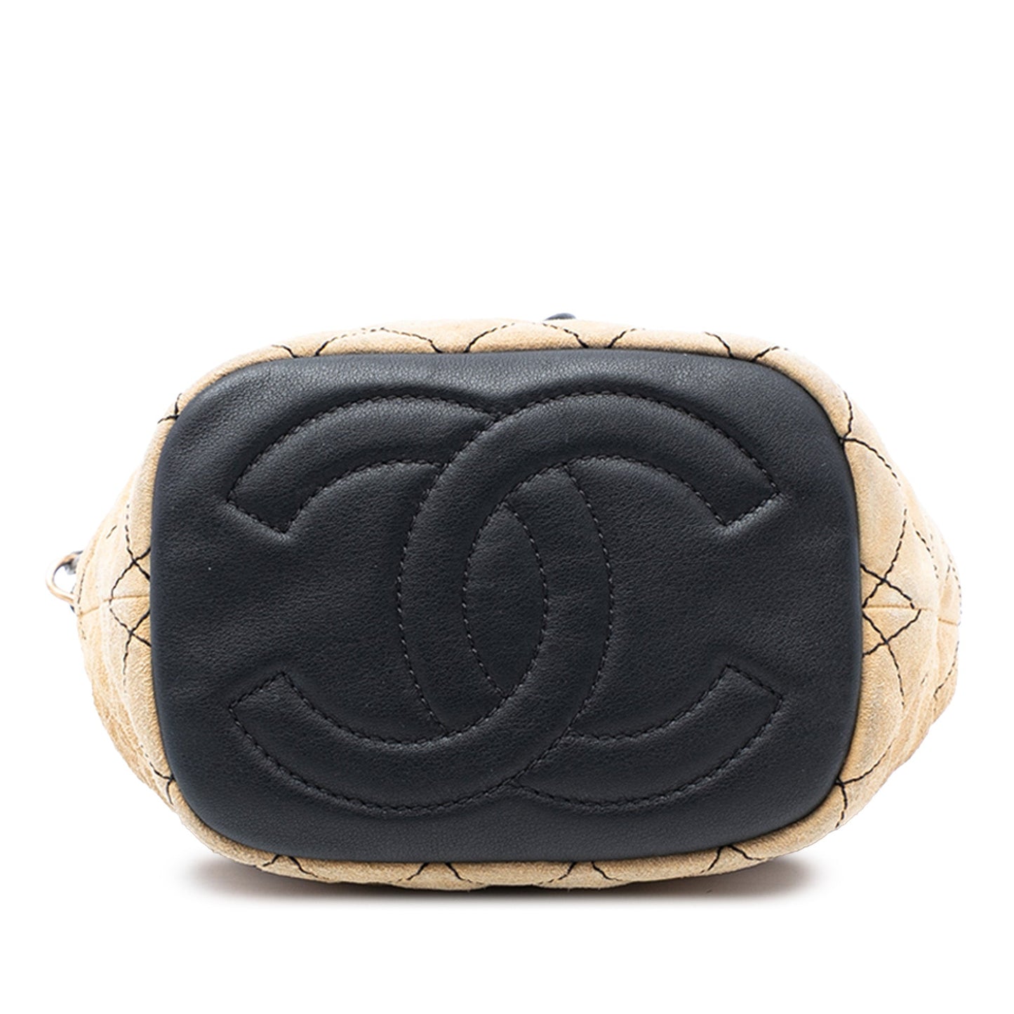 Chanel CC Suede Wild Stitch Bucket Bag