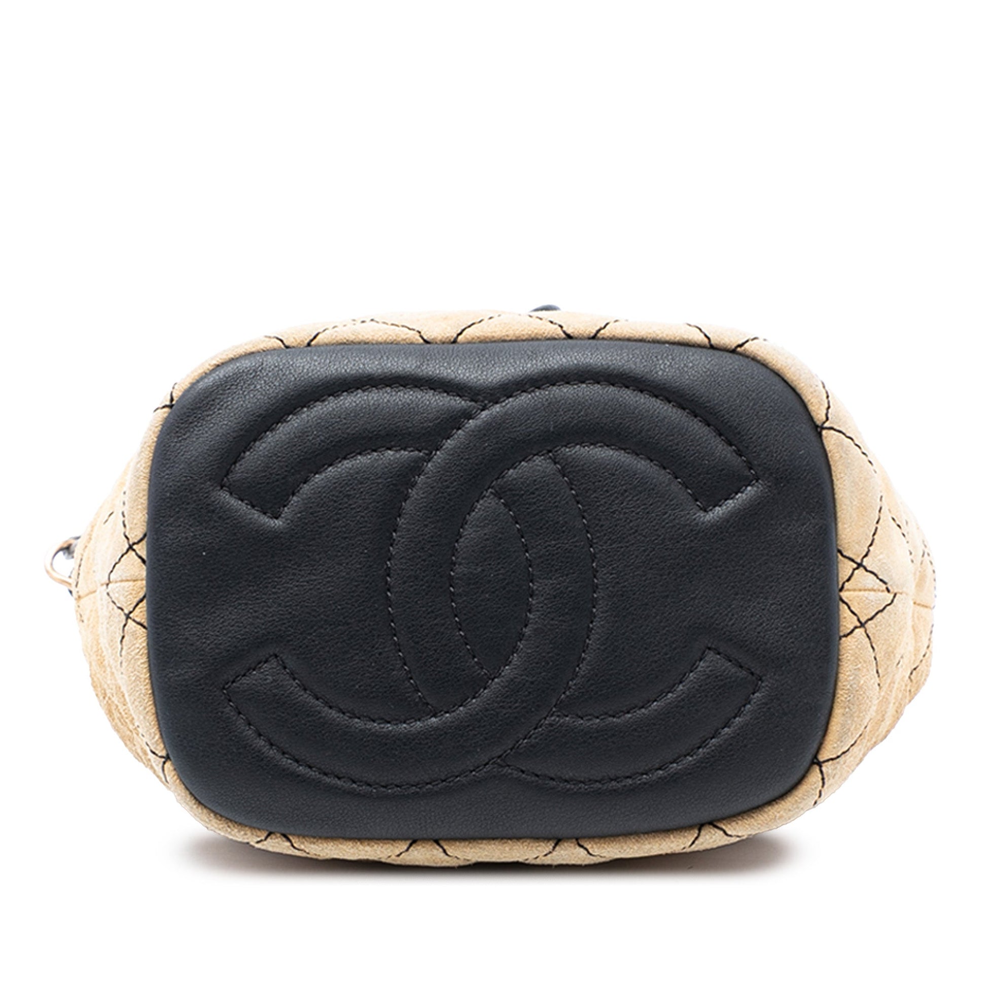 Chanel CC Suede Wild Stitch Bucket Bag