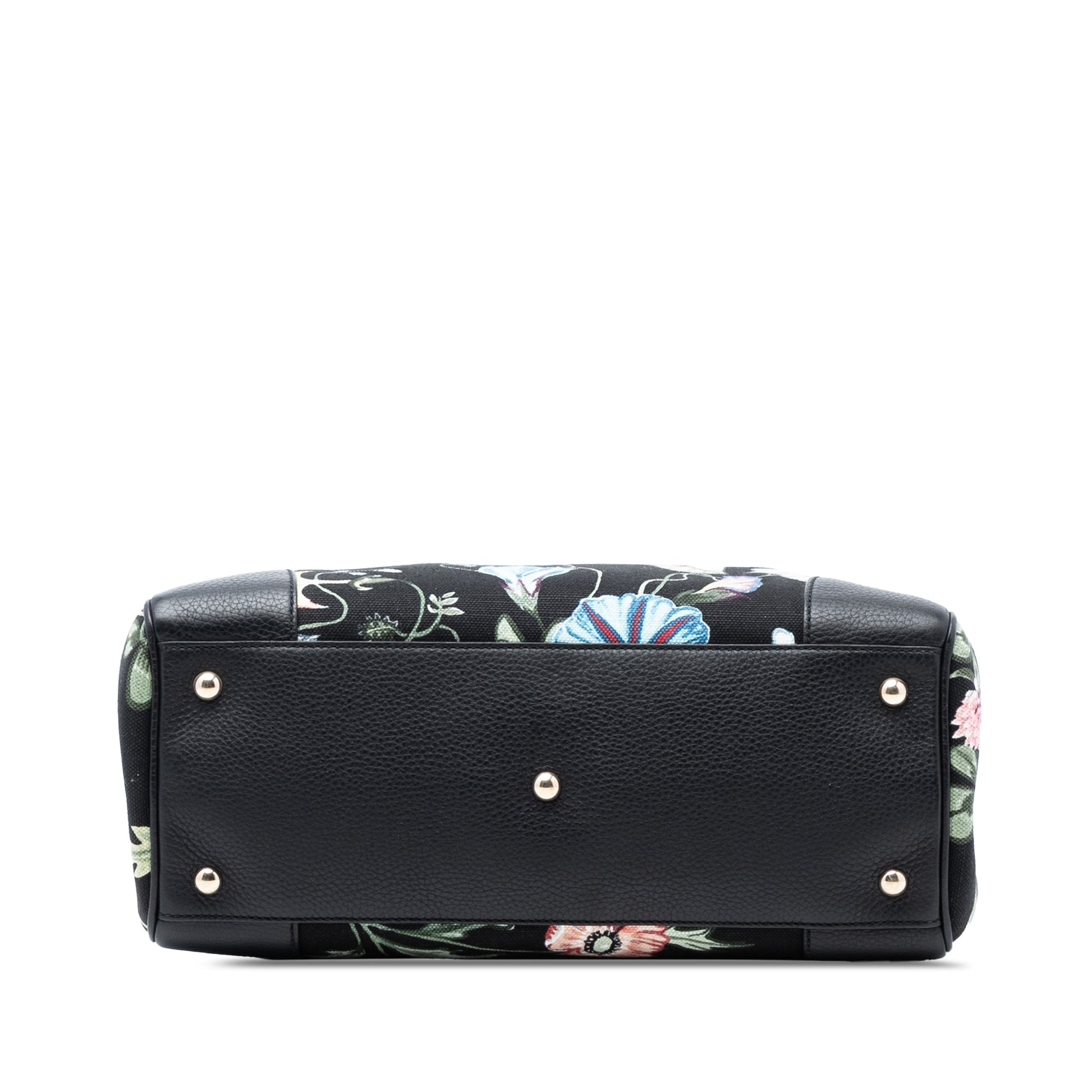 Gucci Medium Canvas Flora Knight Bamboo Shopper Satchel
