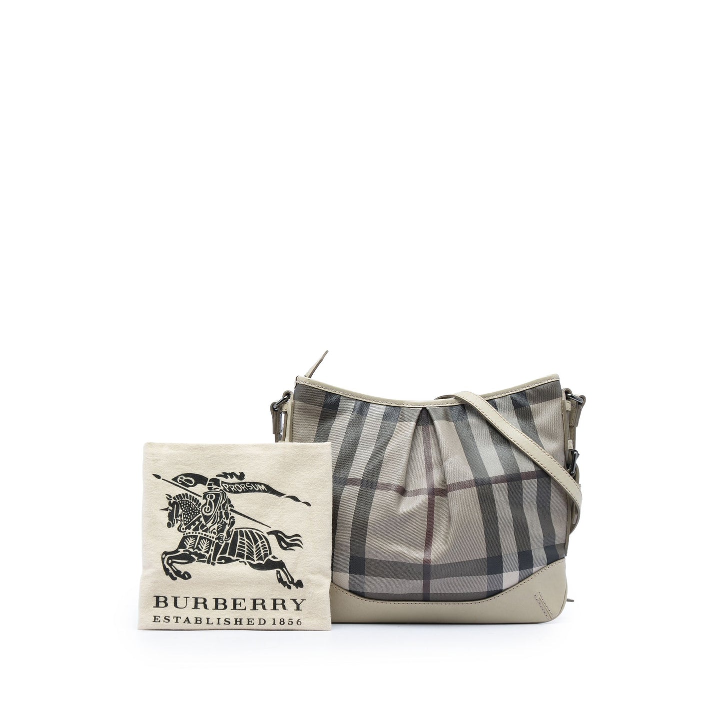 Burberry Smoke Check Coated Canvas Hartham Crossbody