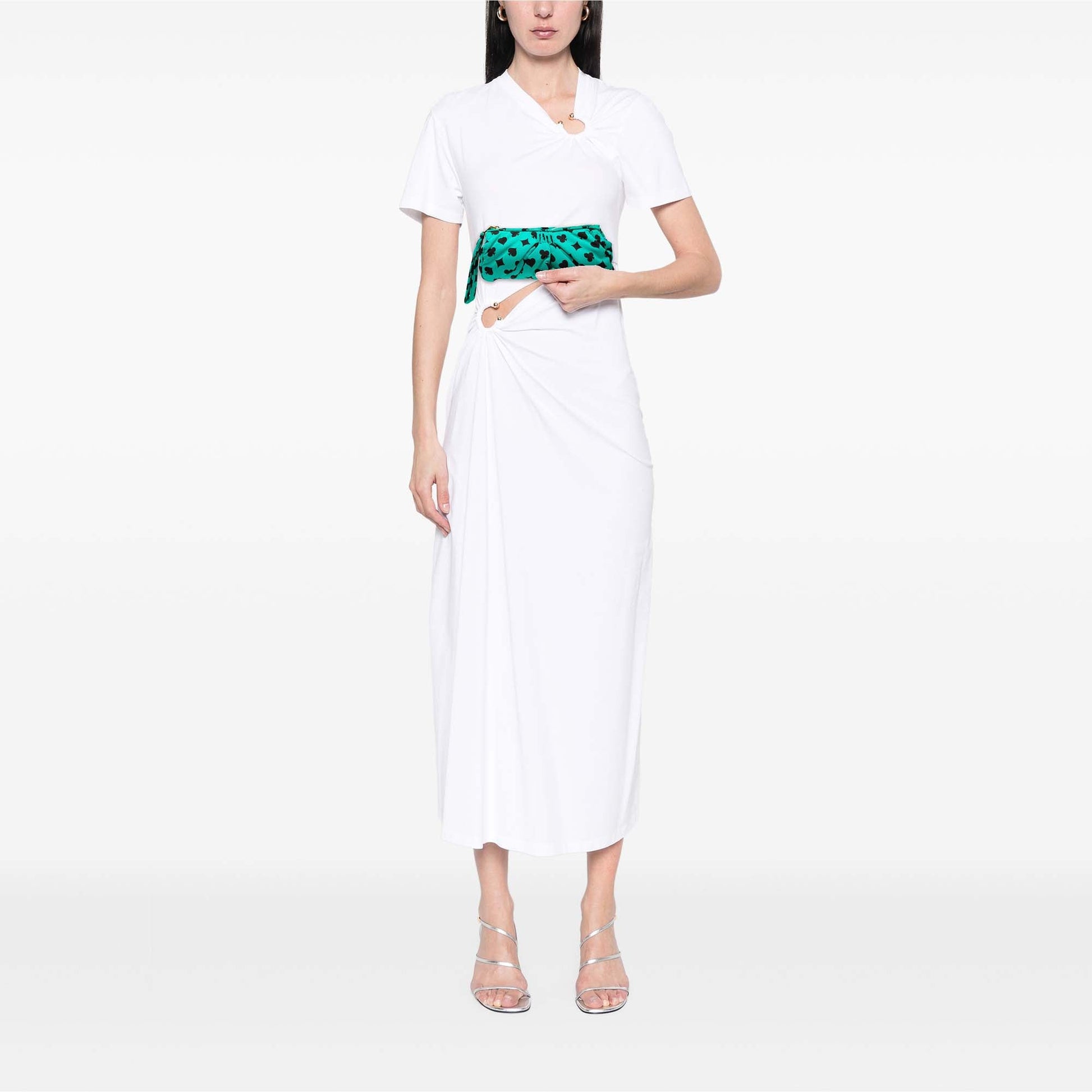 Miu Miu Pleated Nylon Playing Card Print Clutch