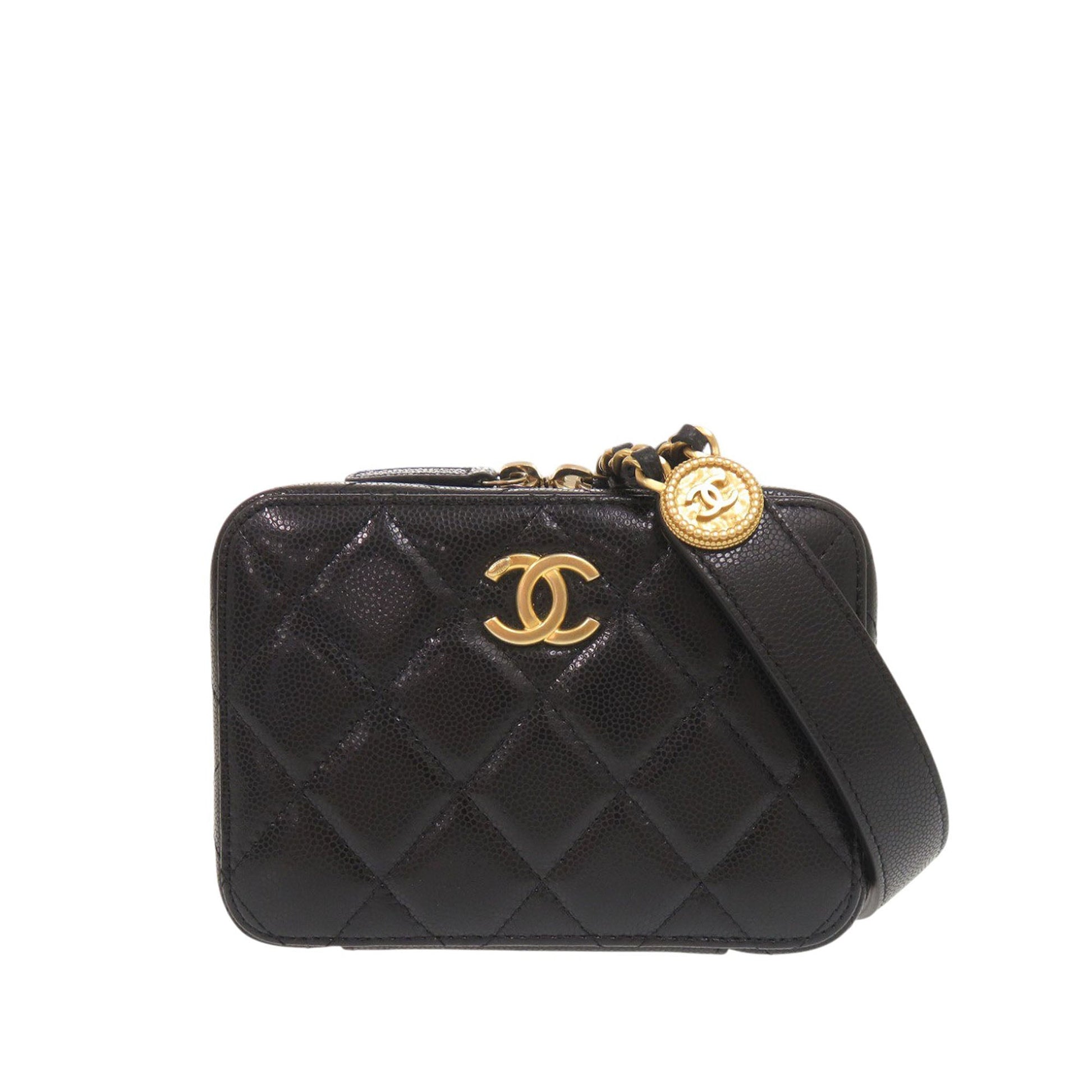 Chanel Quilted Caviar Twist Your Buttons Crossbody