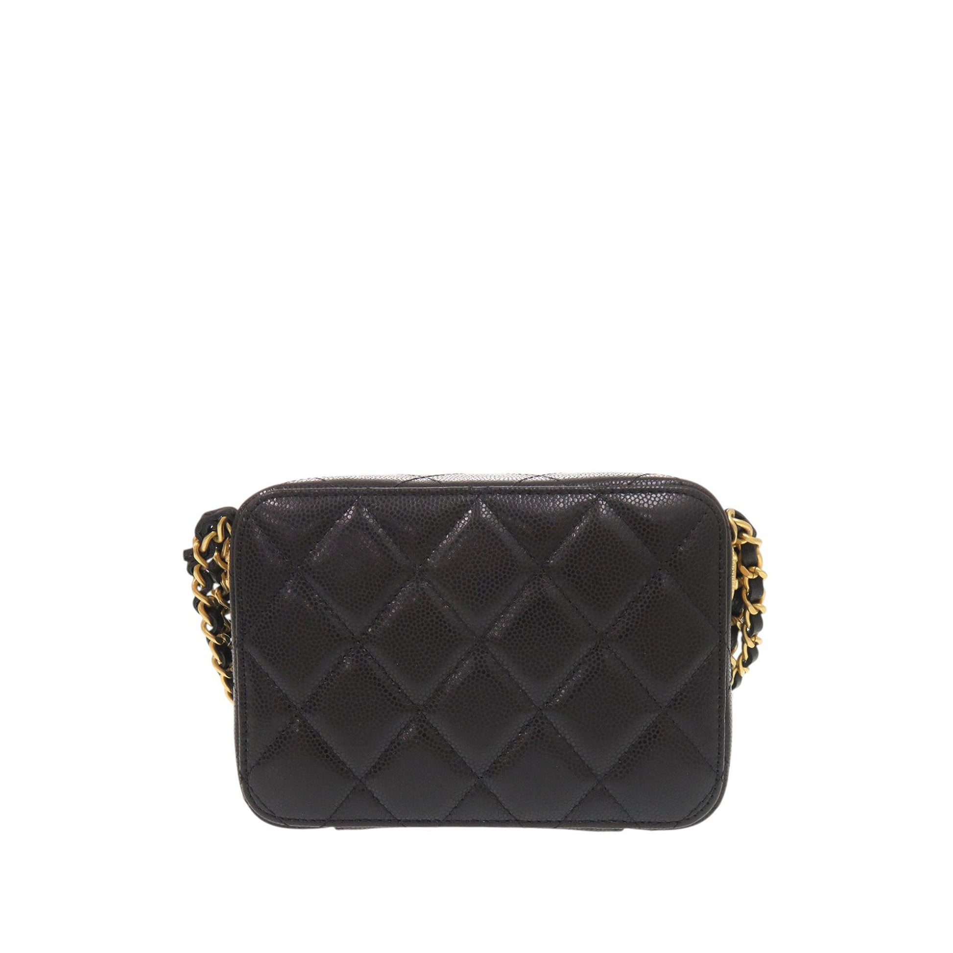 Chanel Quilted Caviar Twist Your Buttons Crossbody