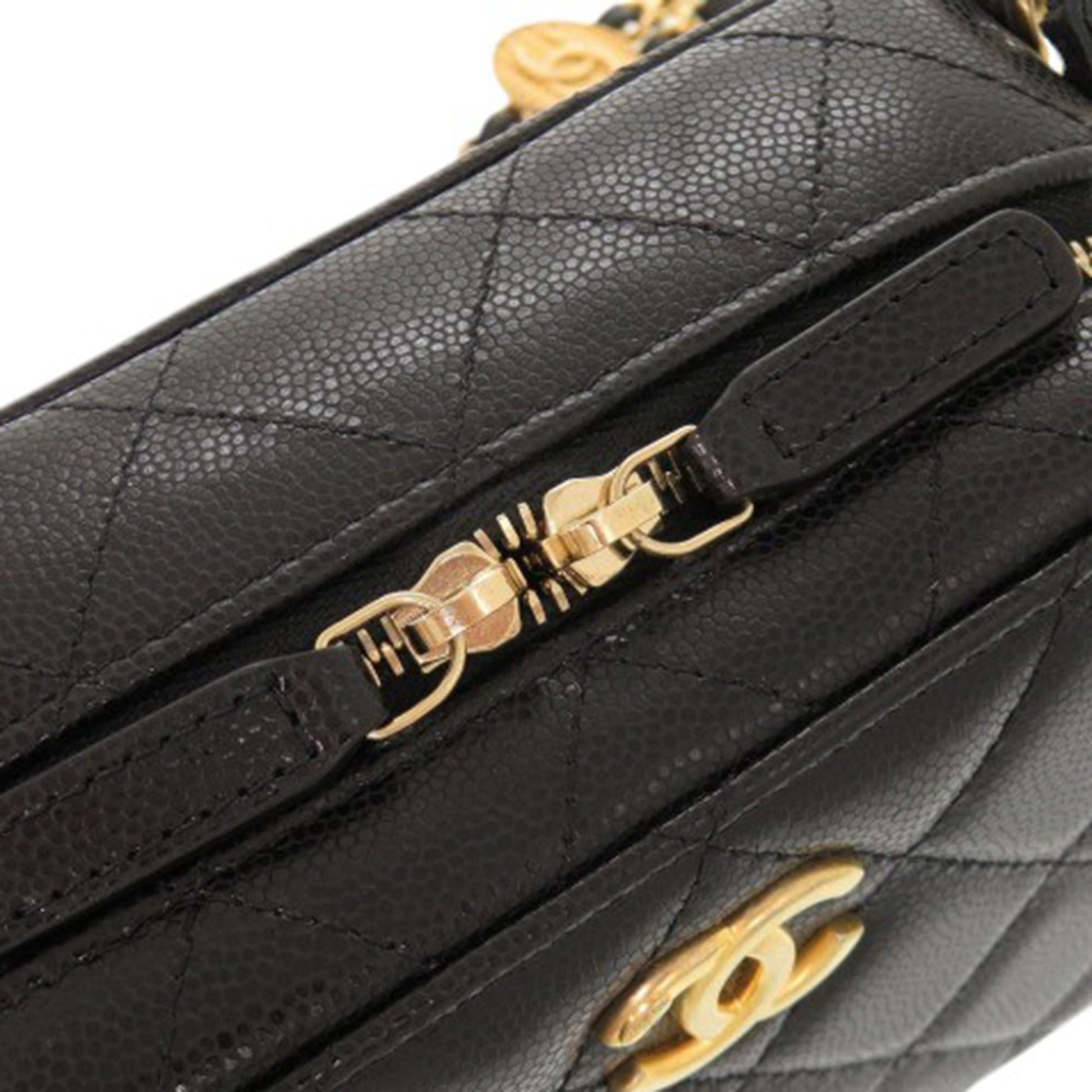Chanel Quilted Caviar Twist Your Buttons Crossbody