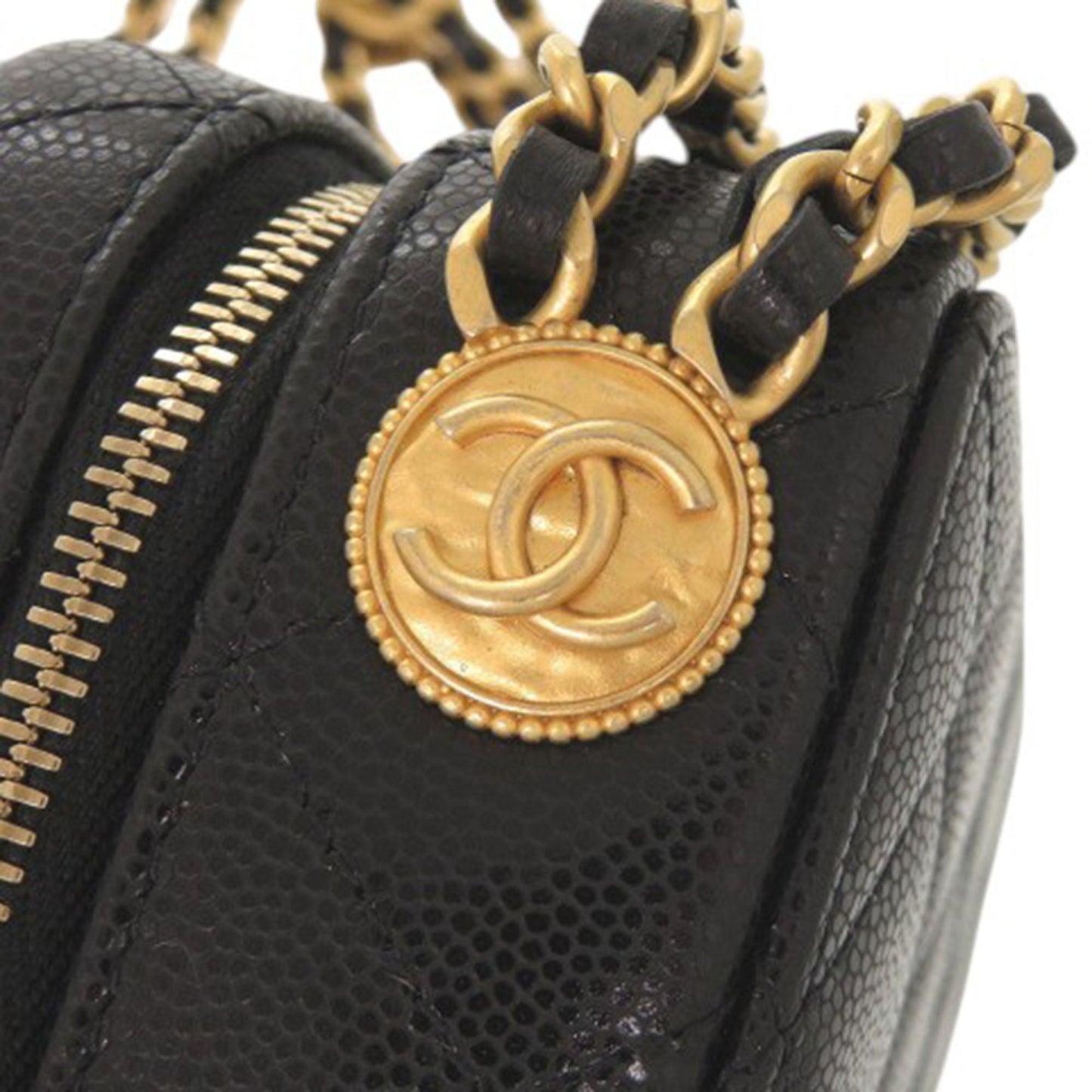Chanel Quilted Caviar Twist Your Buttons Crossbody