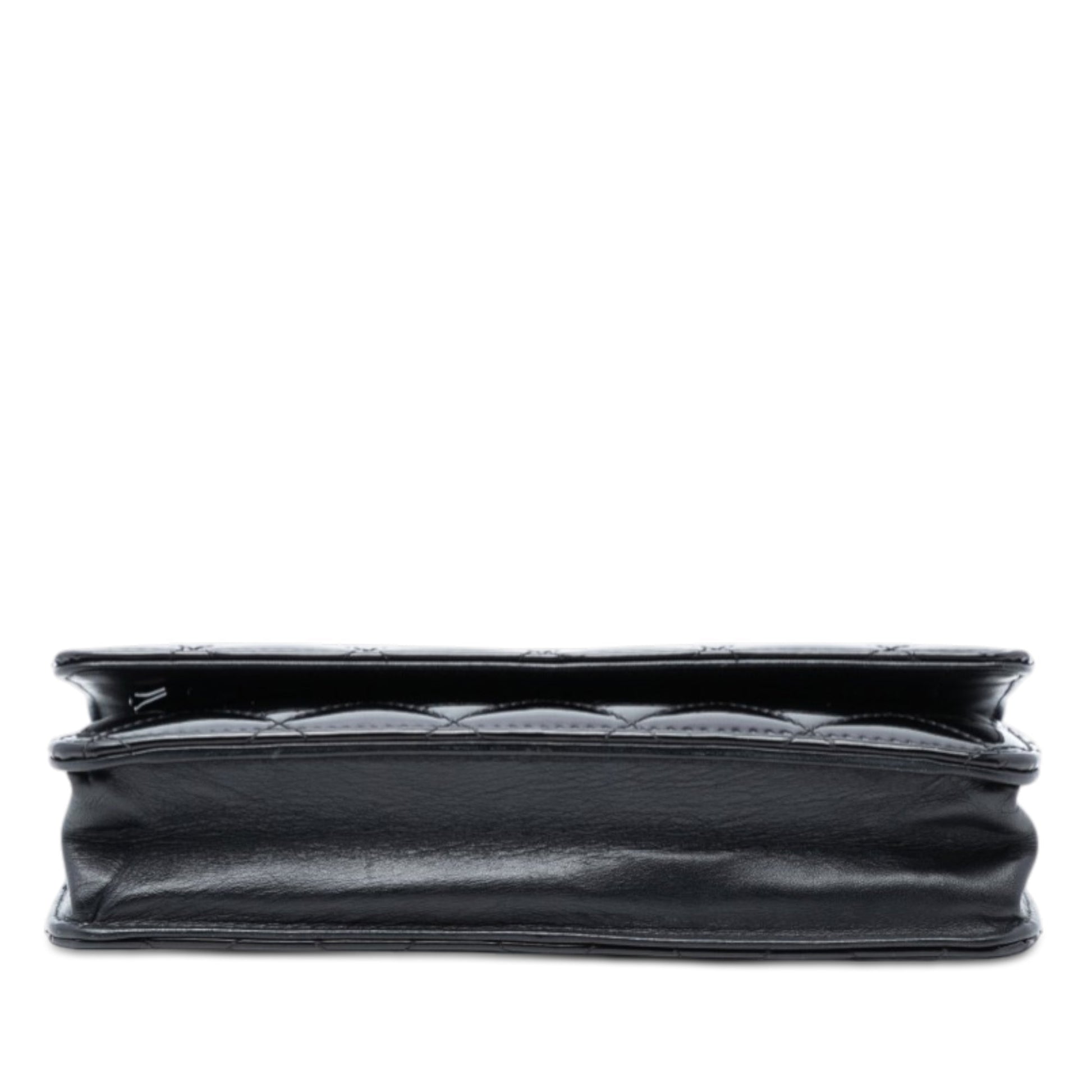 Chanel CC Quilted Patent Wallet On Chain