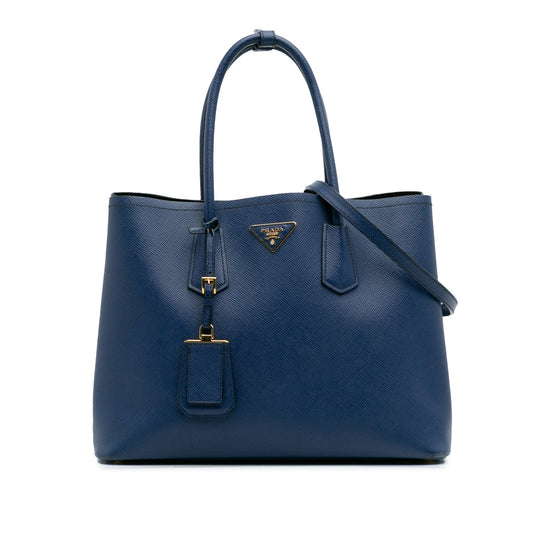 Prada Large Saffiano Cuir Double Satchel