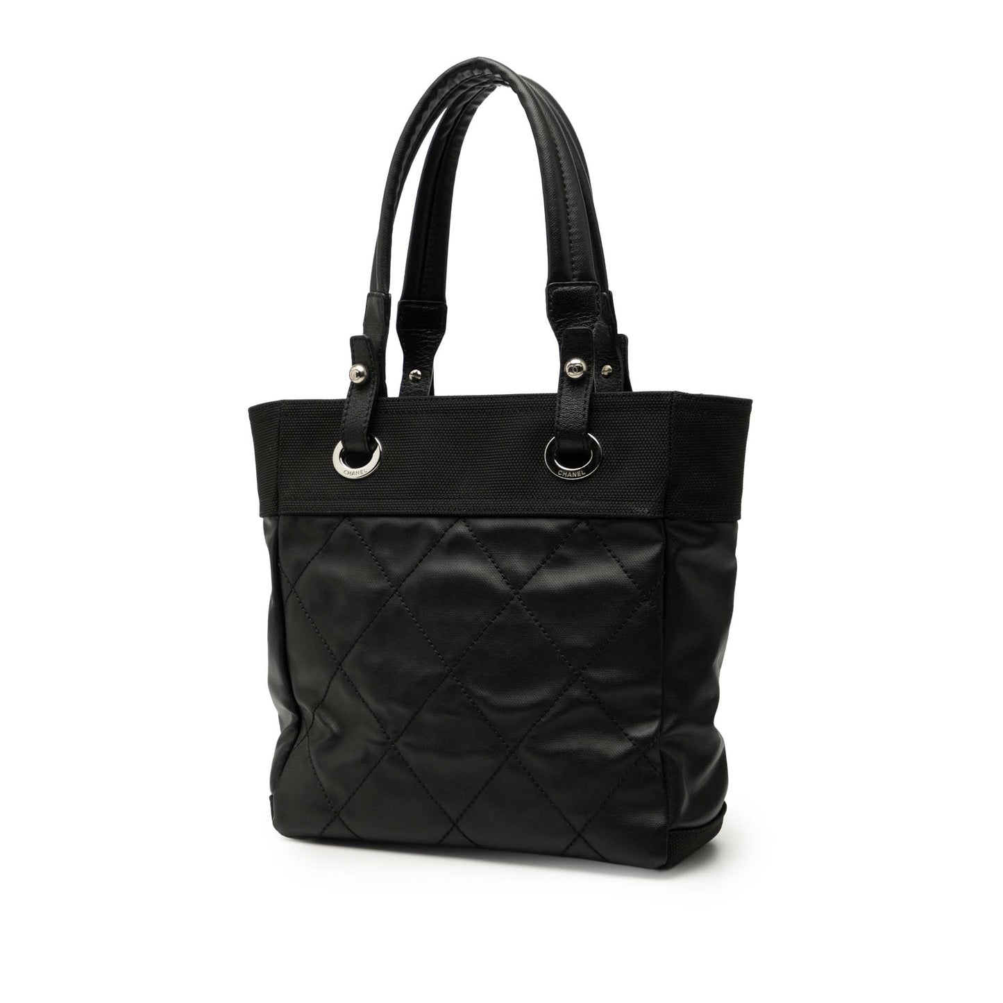 Chanel Small Quilted Coated Canvas Paris Biarritz Tote