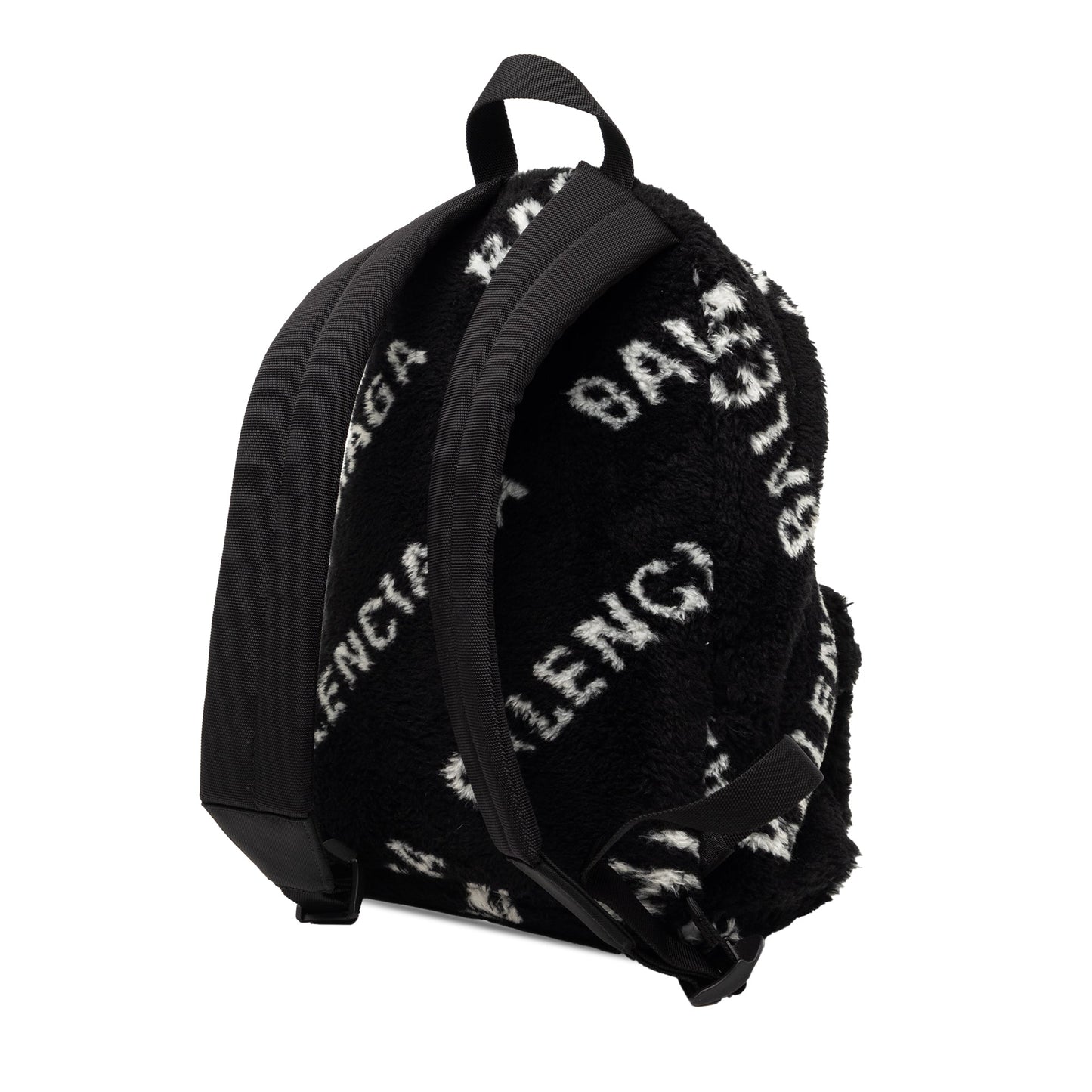 Balenciaga Small Faux Fur Diagonal Logo Everyday Backpack