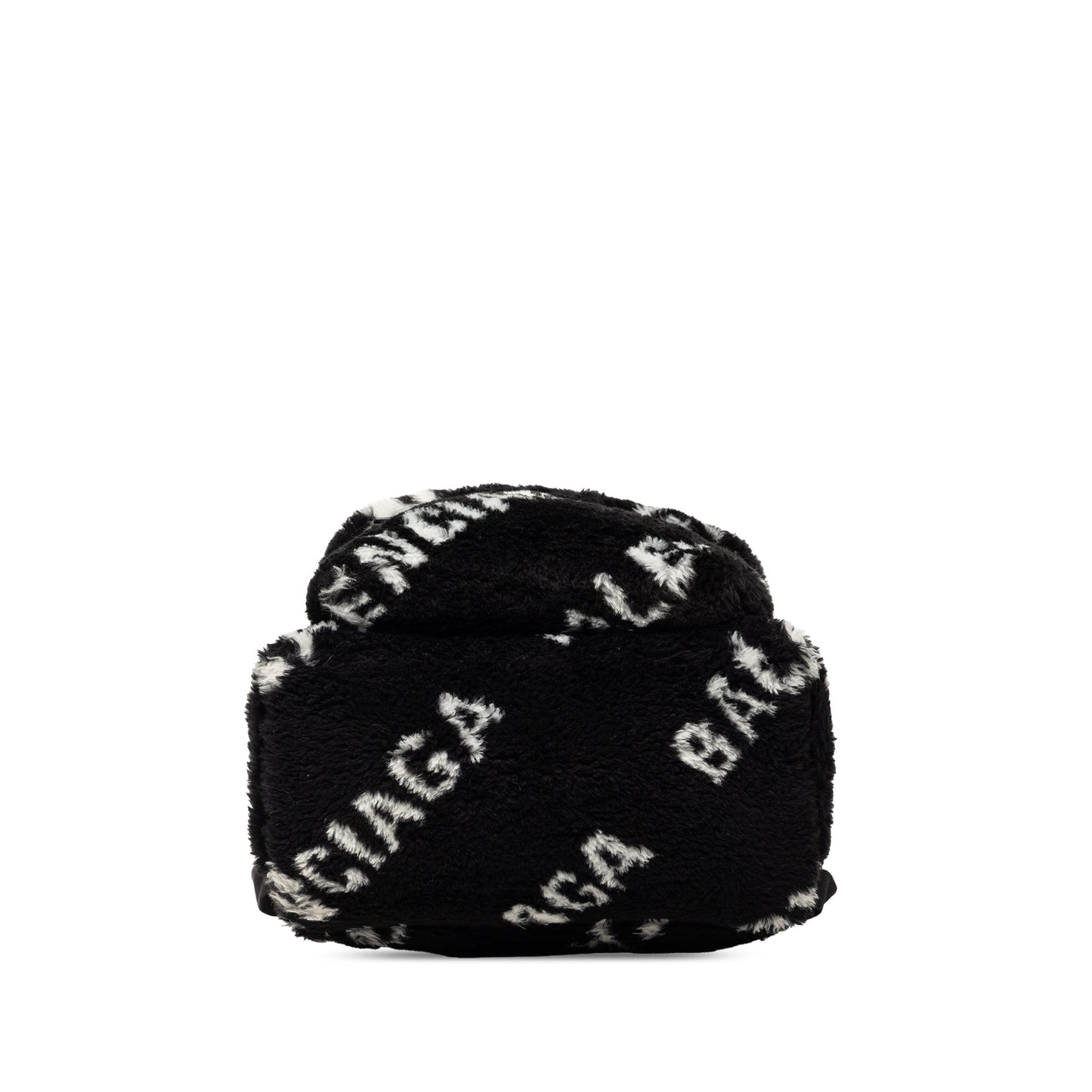 Balenciaga Small Faux Fur Diagonal Logo Everyday Backpack