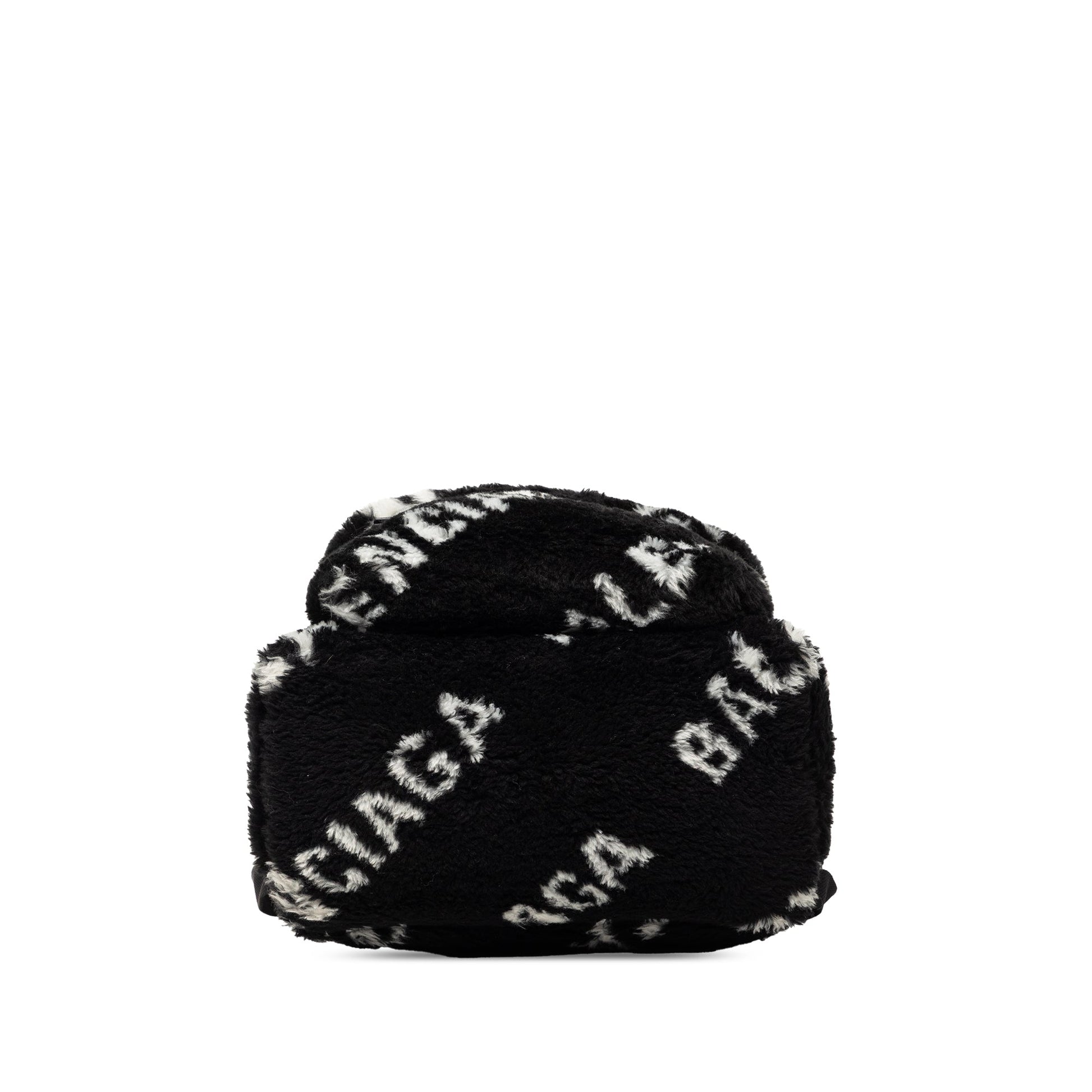 Balenciaga Small Faux Fur Diagonal Logo Everyday Backpack