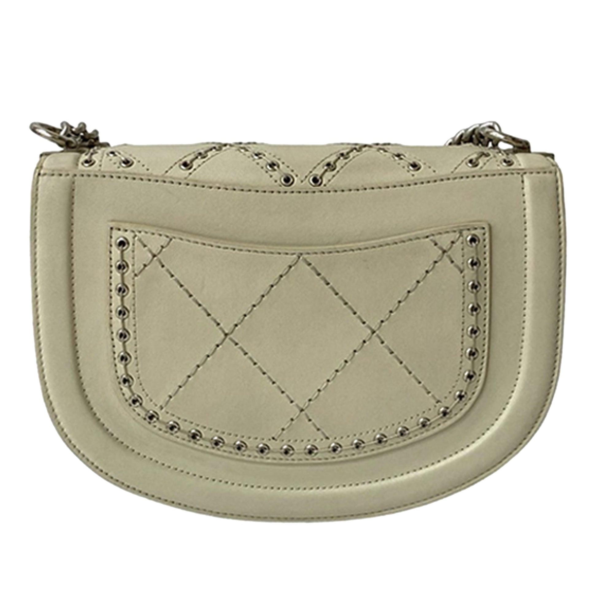 Chanel Small Calfskin Coco Eyelets Round Flap