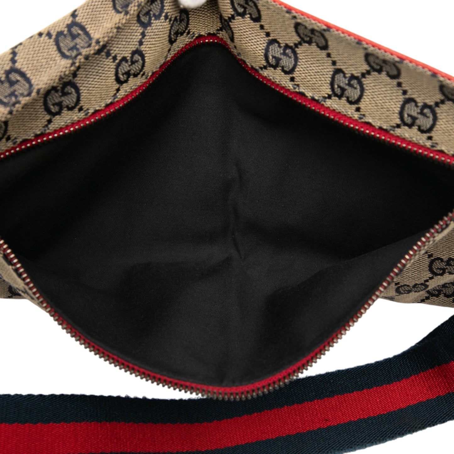 Gucci GG Canvas Web Double Pocket Belt Bag