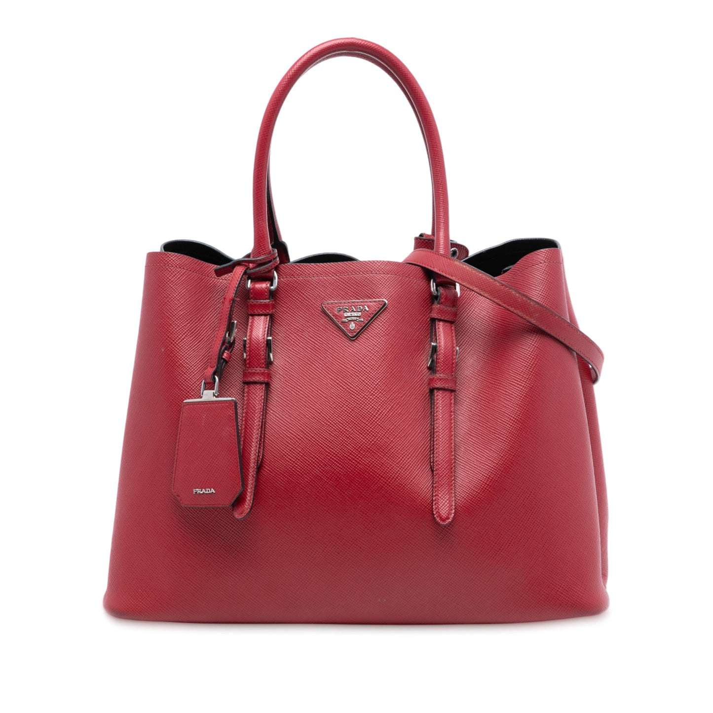 Prada Medium Saffiano Cuir Double Handle Satchel