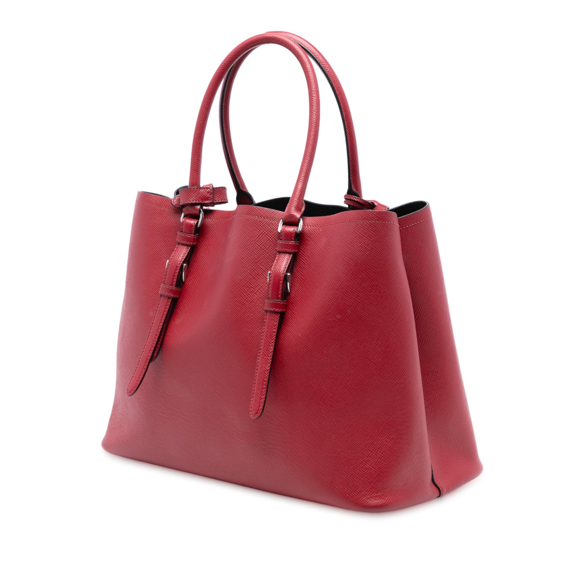 Prada Medium Saffiano Cuir Double Handle Satchel