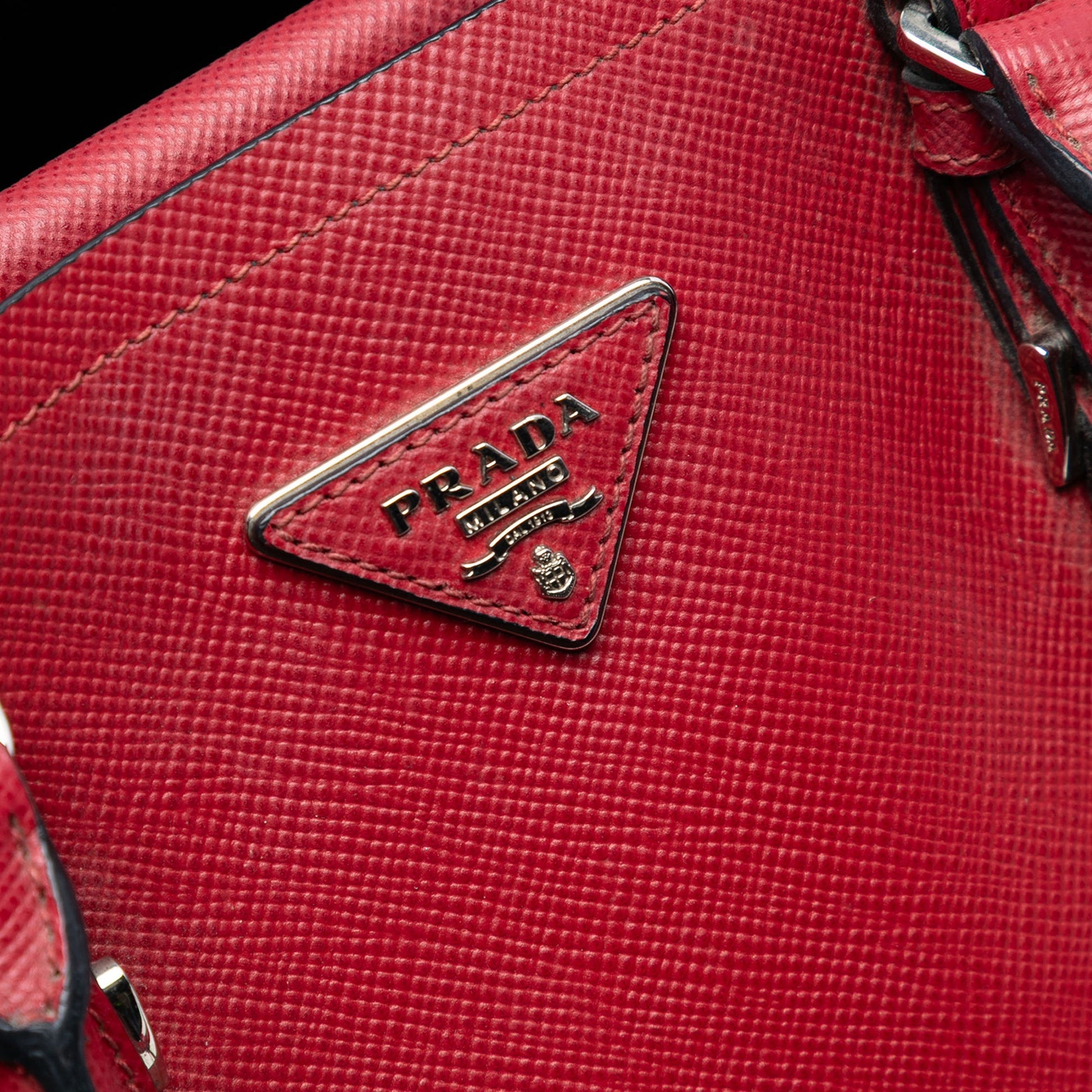 Prada Medium Saffiano Cuir Double Handle Satchel