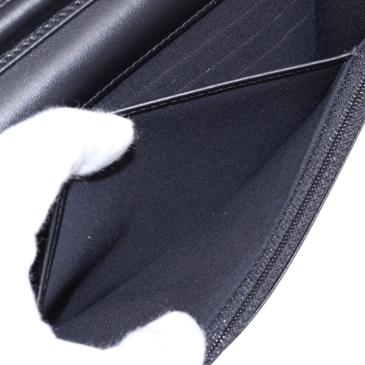 Chanel Quilted Caviar Boy Wallet on Chain — Black