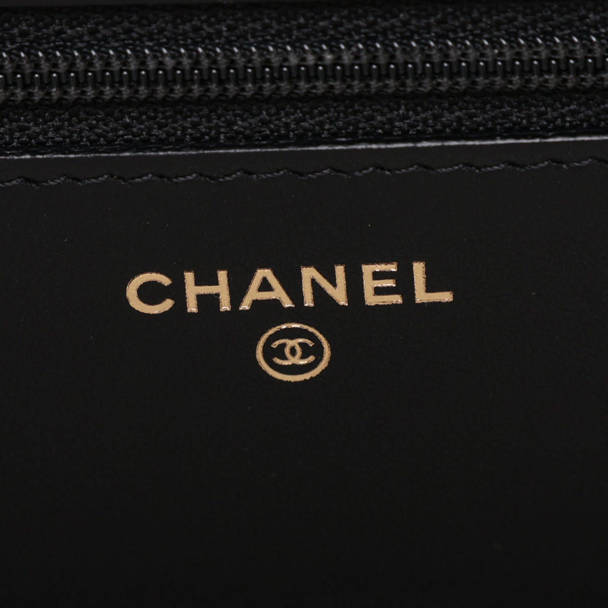Chanel Quilted Caviar Boy Wallet on Chain — Black