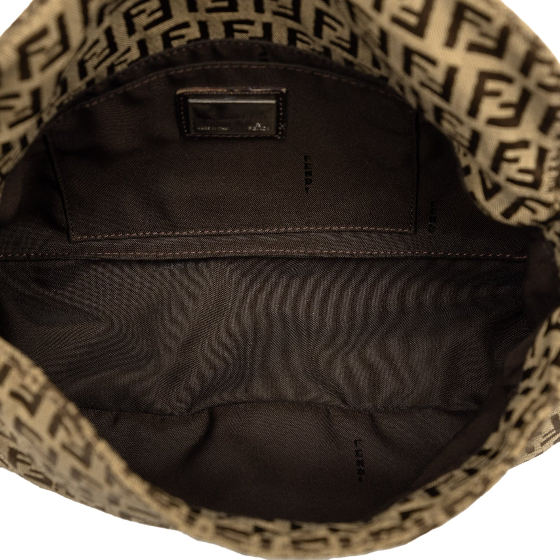 Fendi Zucchino Canvas Flap Pochette