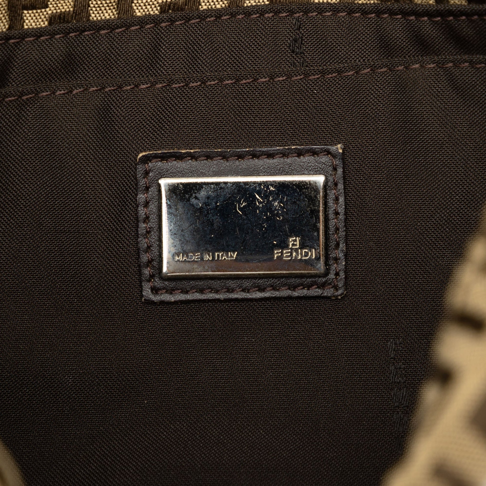 Fendi Zucchino Canvas Flap Pochette