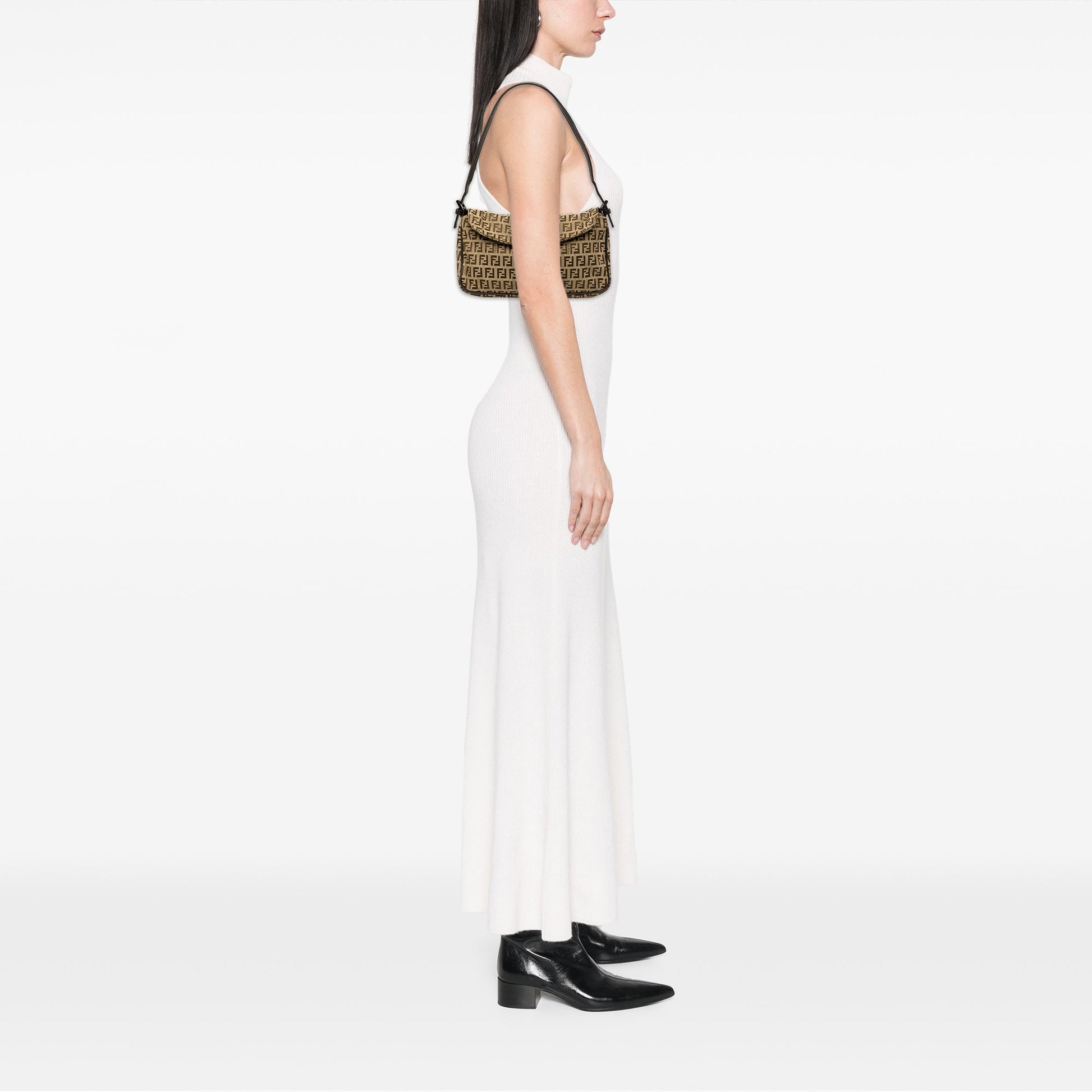 Fendi Zucchino Canvas Flap Pochette