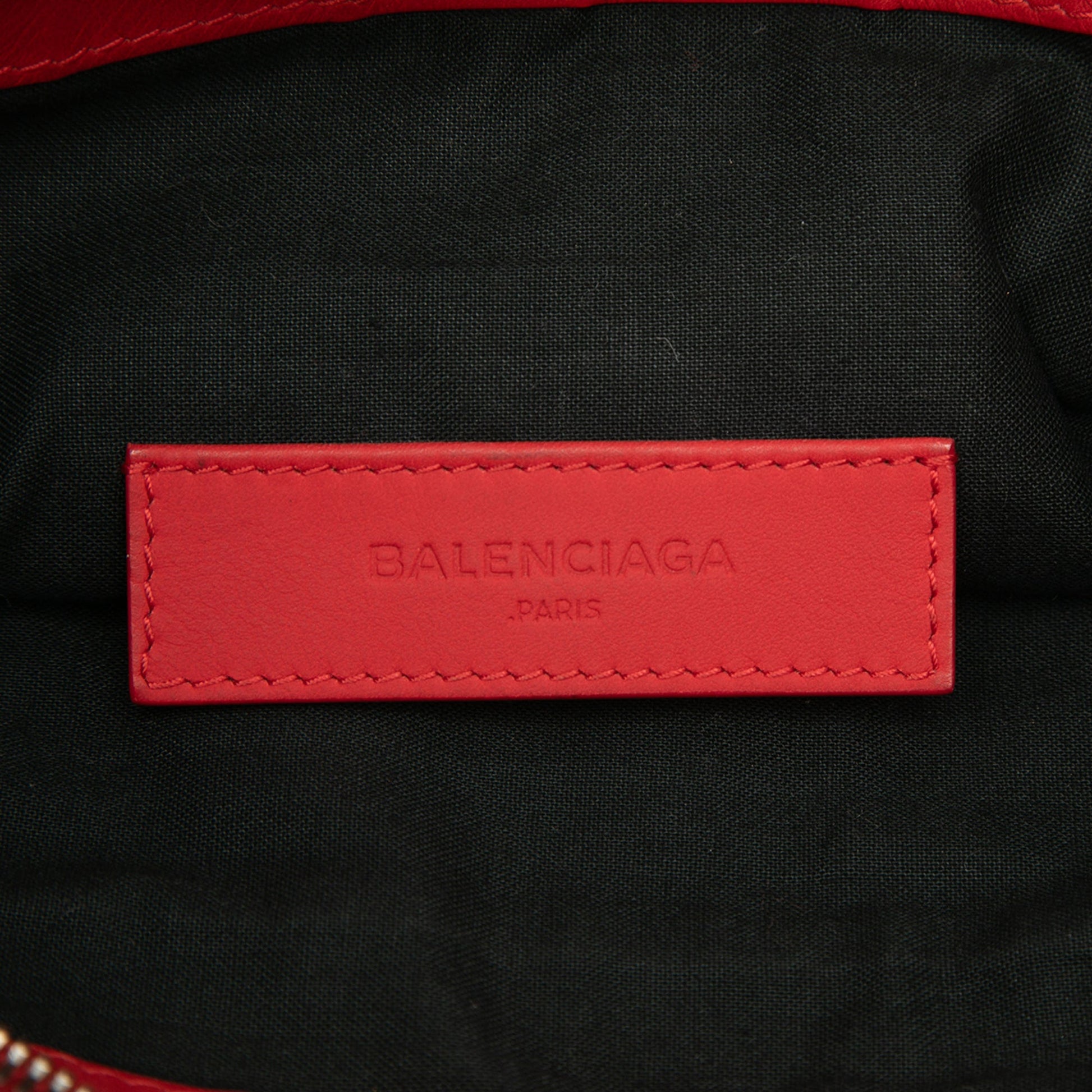 Balenciaga Lambskin Motocross Classic Clip M Clutch