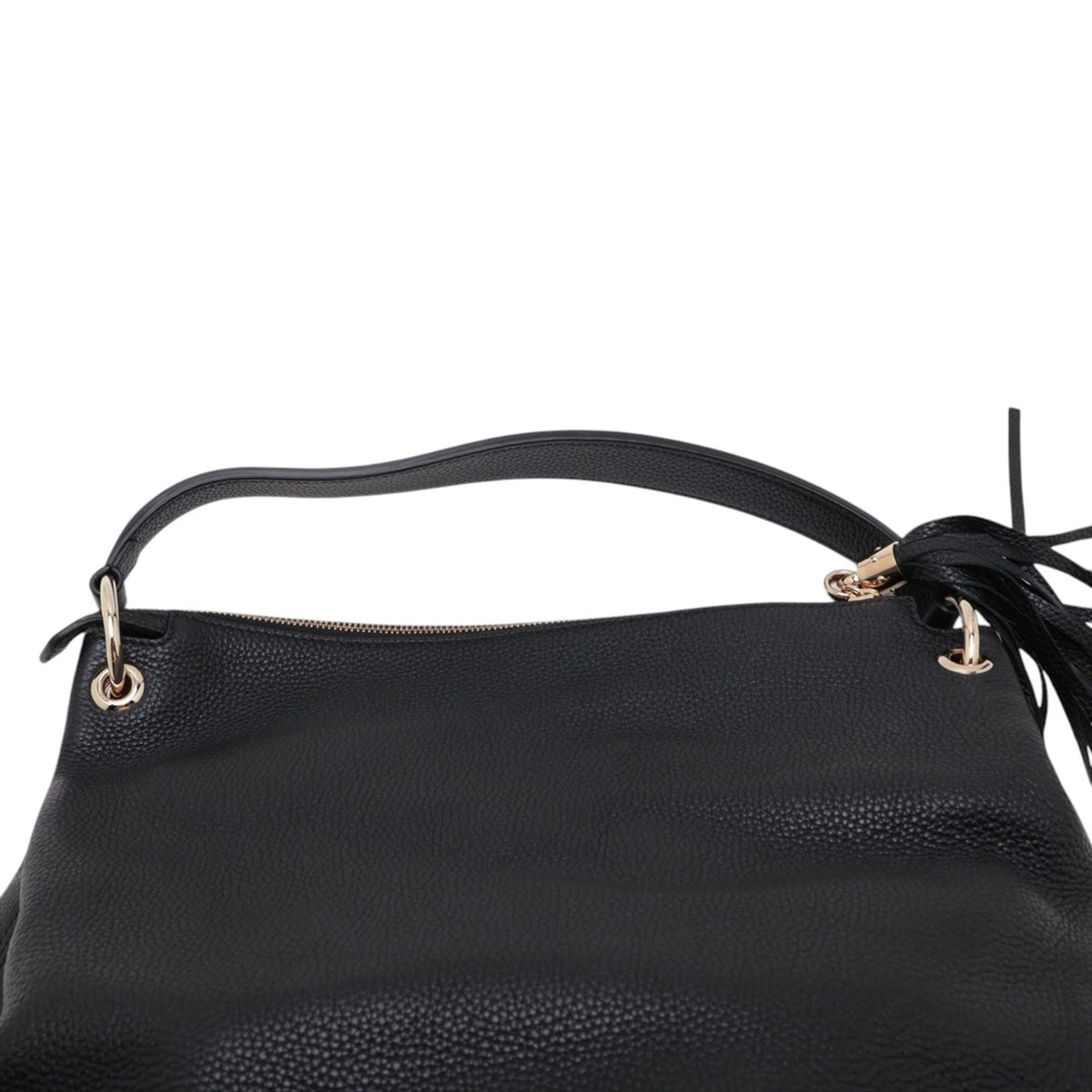 Gucci Large Pebbled Calfskin Soho Convertible Hobo — Black