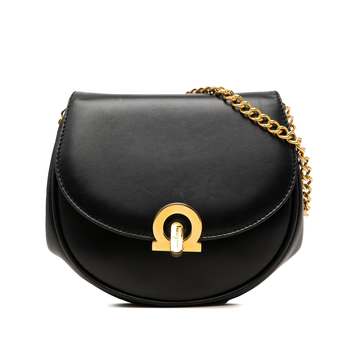 Ferragamo Mini Leather Gancini Convertible Chain Crossbody