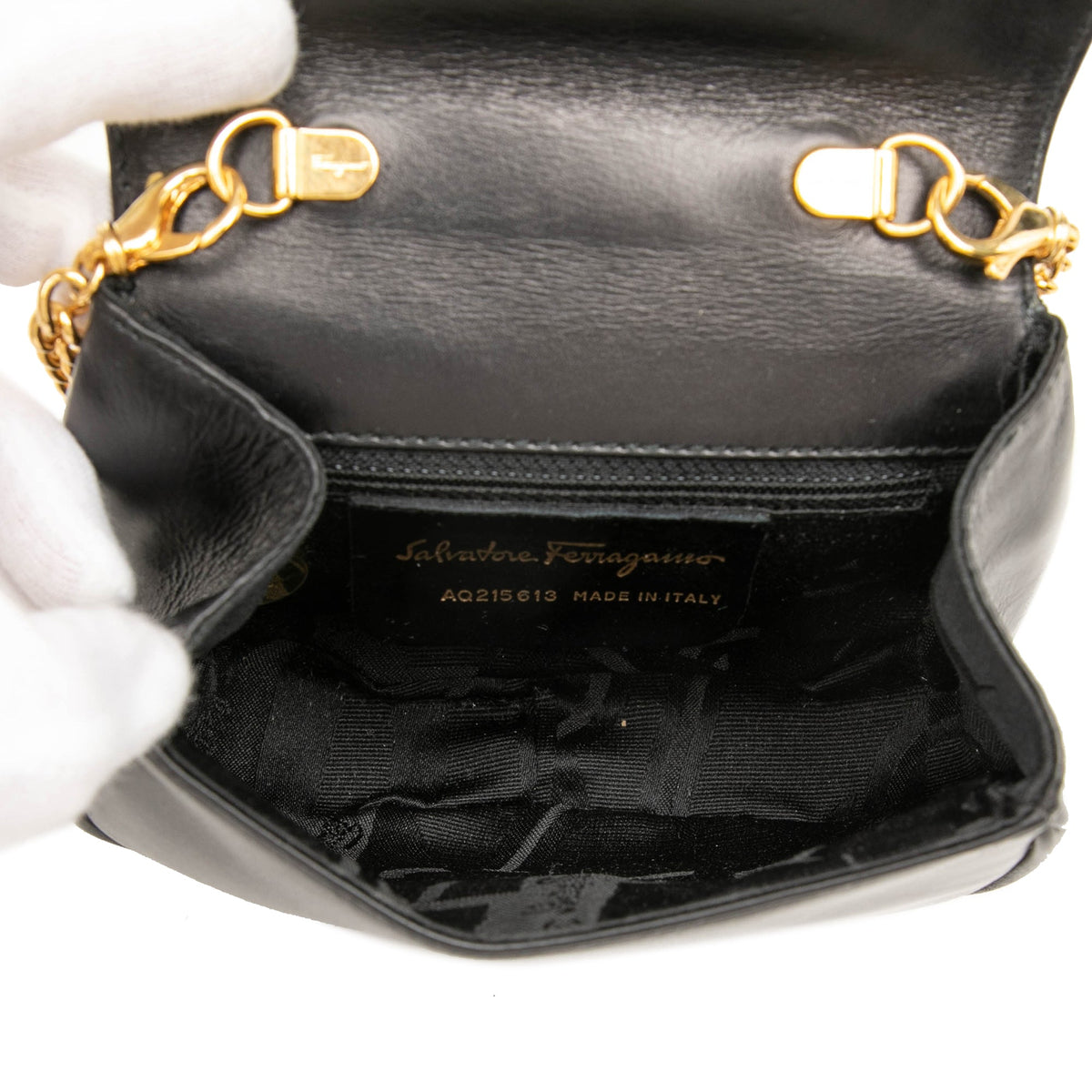 Ferragamo Mini Leather Gancini Convertible Chain Crossbody