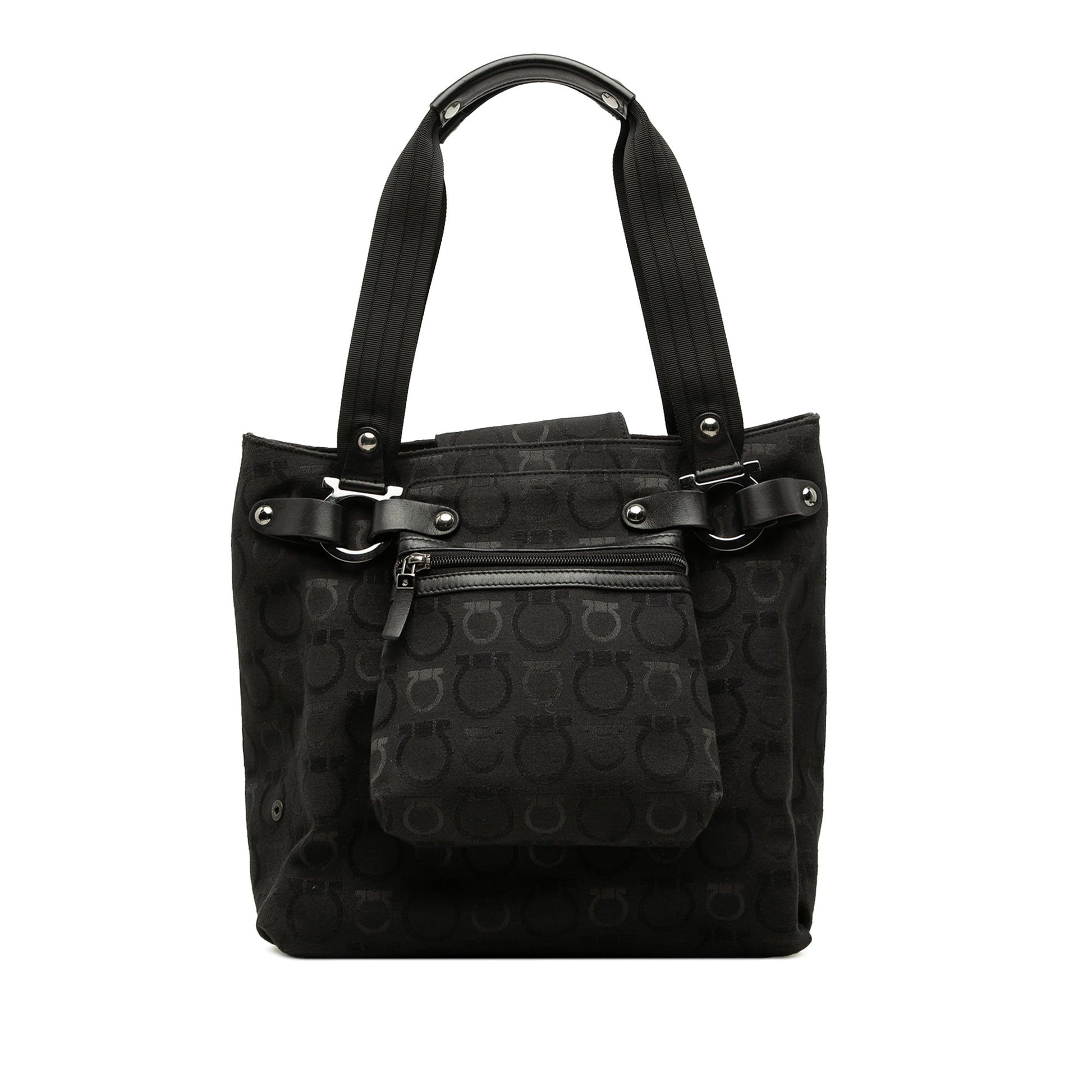 Ferragamo Gancini Canvas Tote