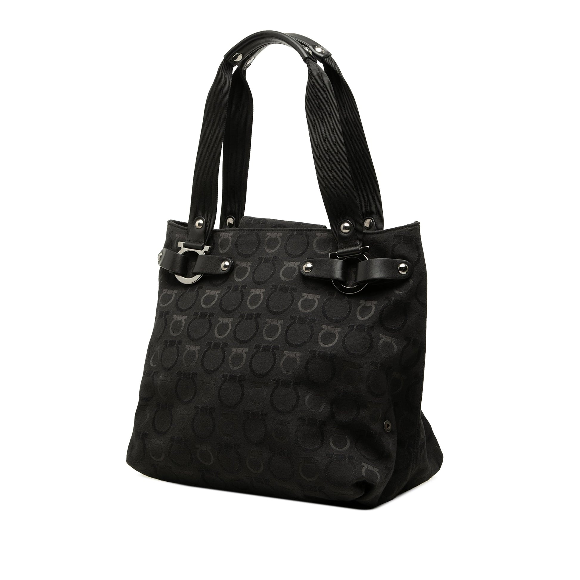 Ferragamo Gancini Canvas Tote