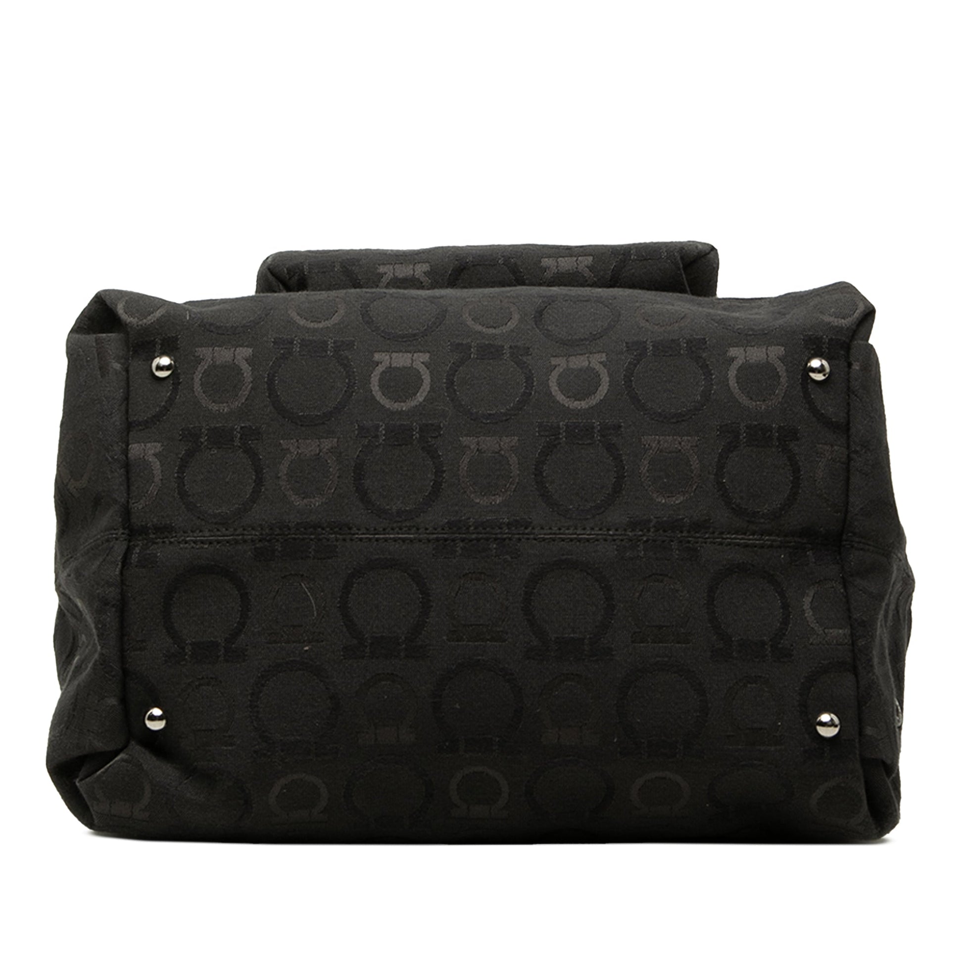 Ferragamo Gancini Canvas Tote