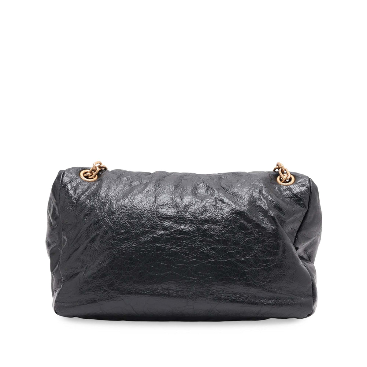 Balenciaga Medium Arena Calfskin Monaco Chain Bag — Black