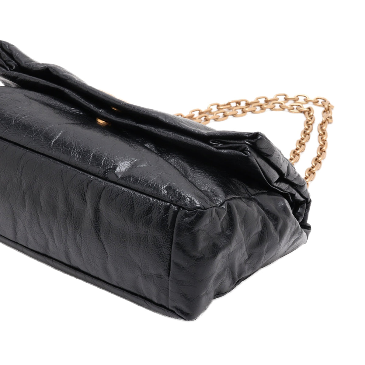 Balenciaga Medium Arena Calfskin Monaco Chain Bag — Black