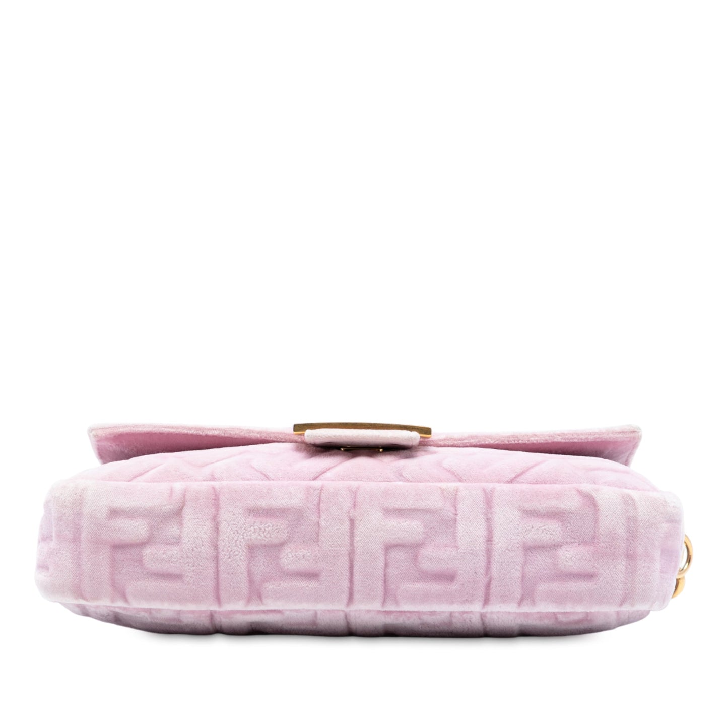 Fendi Zucca Embossed Velvet Baguette Satchel