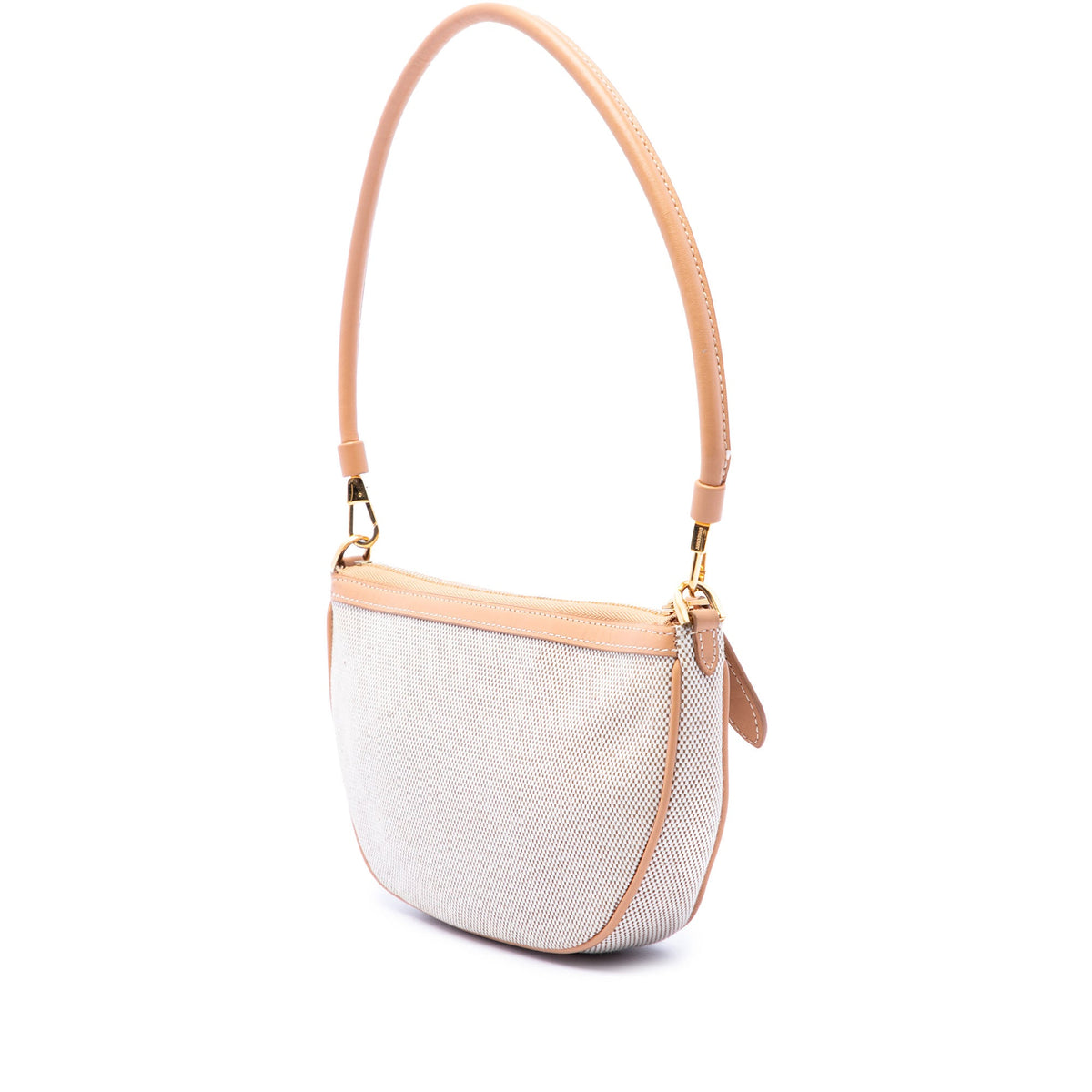 Burberry Mini Embossed Logo Canvas Olympia Shoulder Bag — Brown