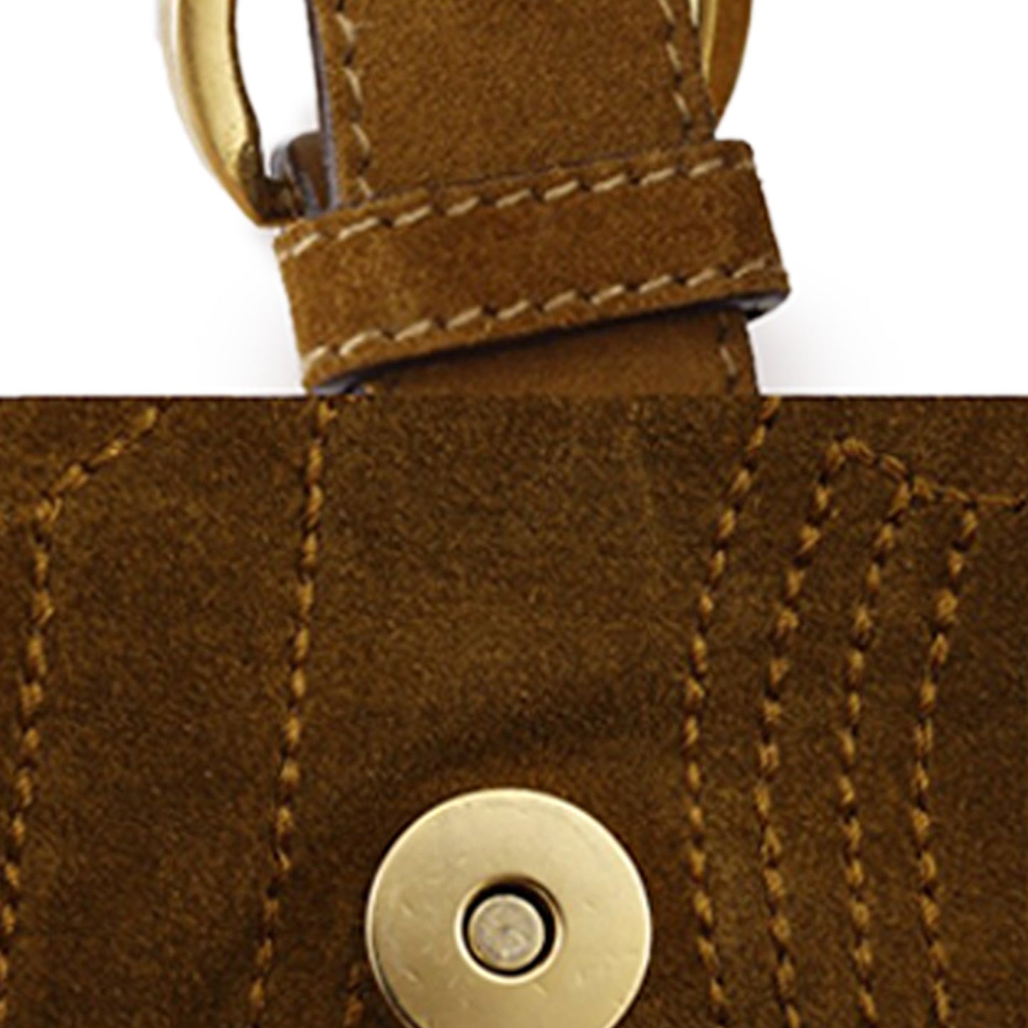 Ferragamo Stitched Suede Tassel Crossbody